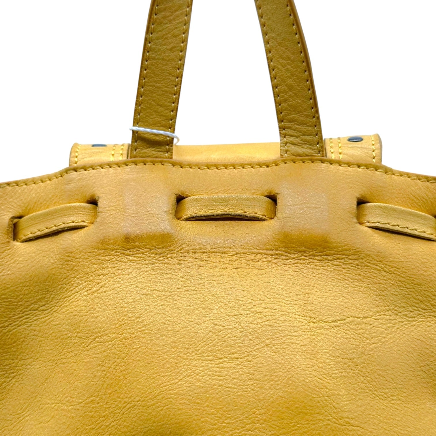 Roberto Cavalli Yellow Fringe Trim Studded Crossbody Bag