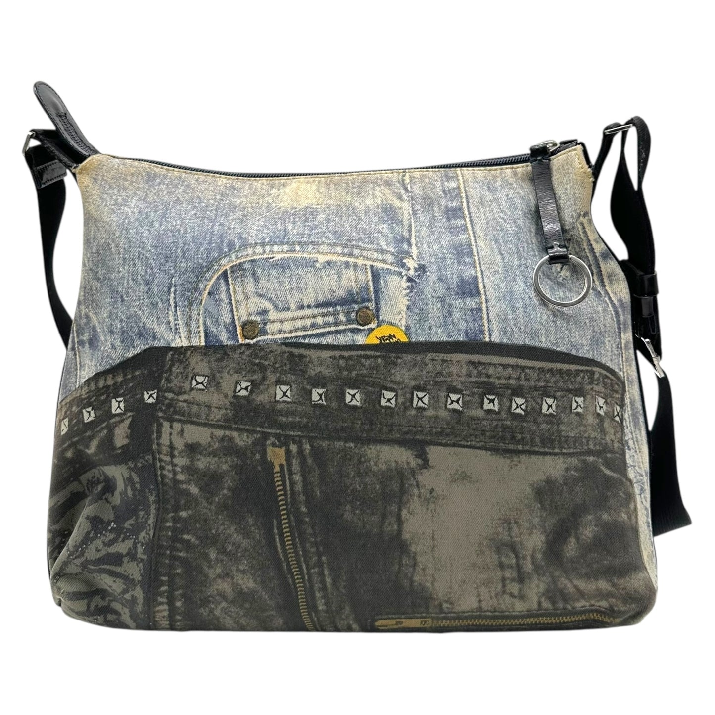 Christian Dior Miss Diorella Denim Printed Satchel Bag