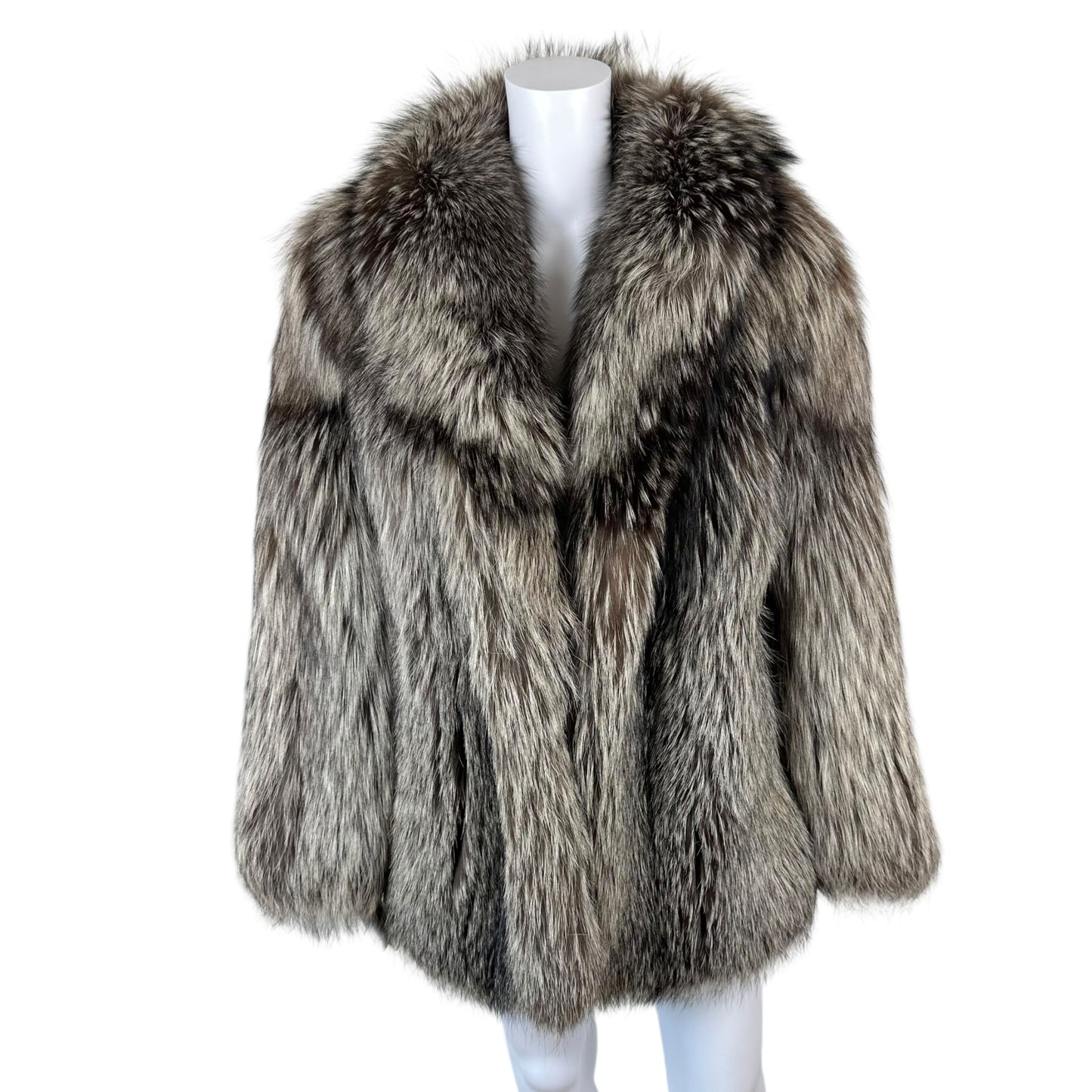 Vintage Silver Fox Fur Coat