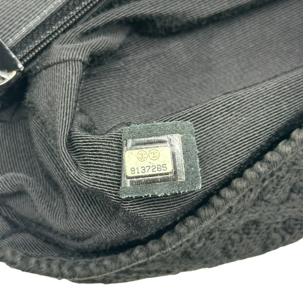 Chanel Black Cable Knit Small Flap Shoulder Bag