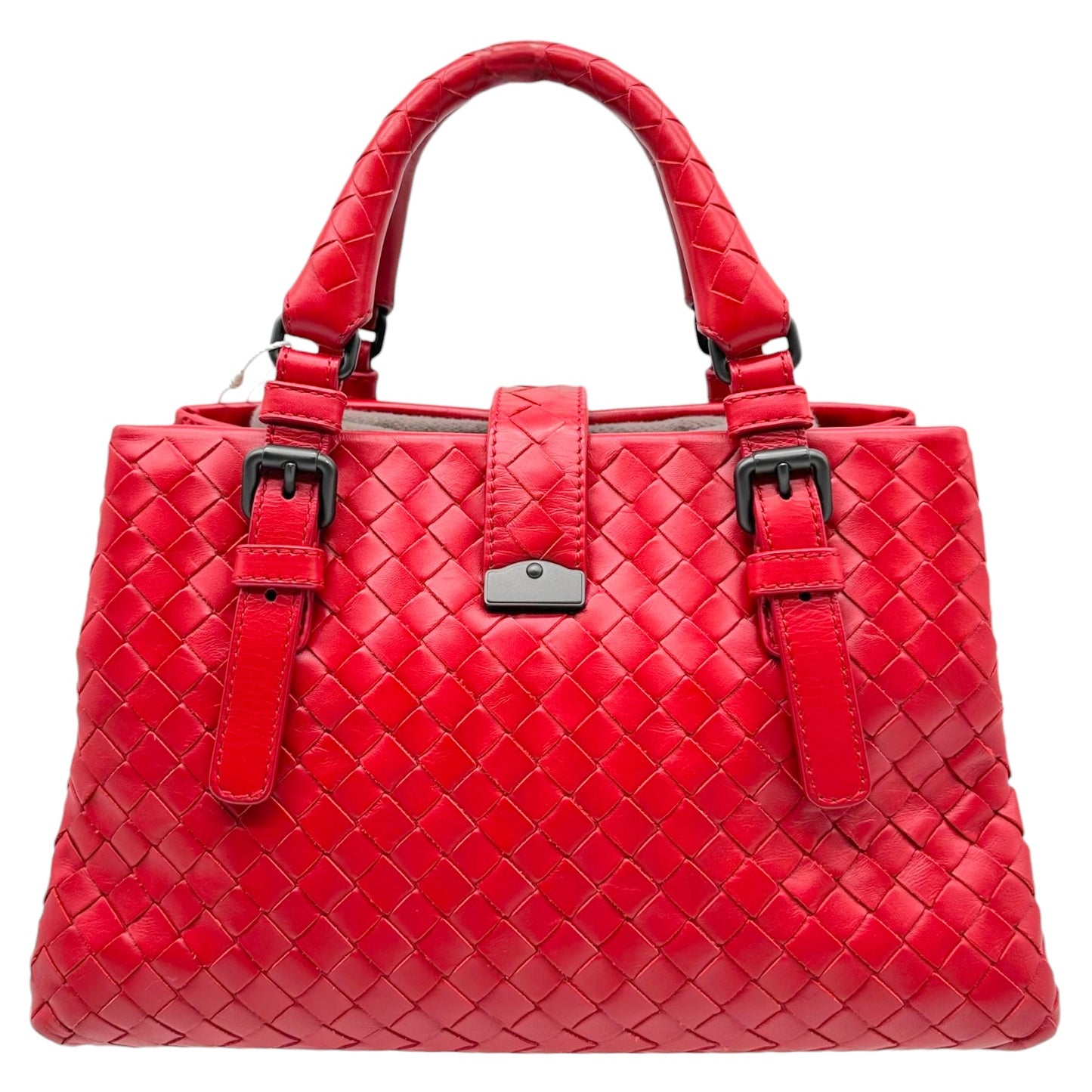 Bottega Veneta Red Intrecciato Leather Baby Roma Bag