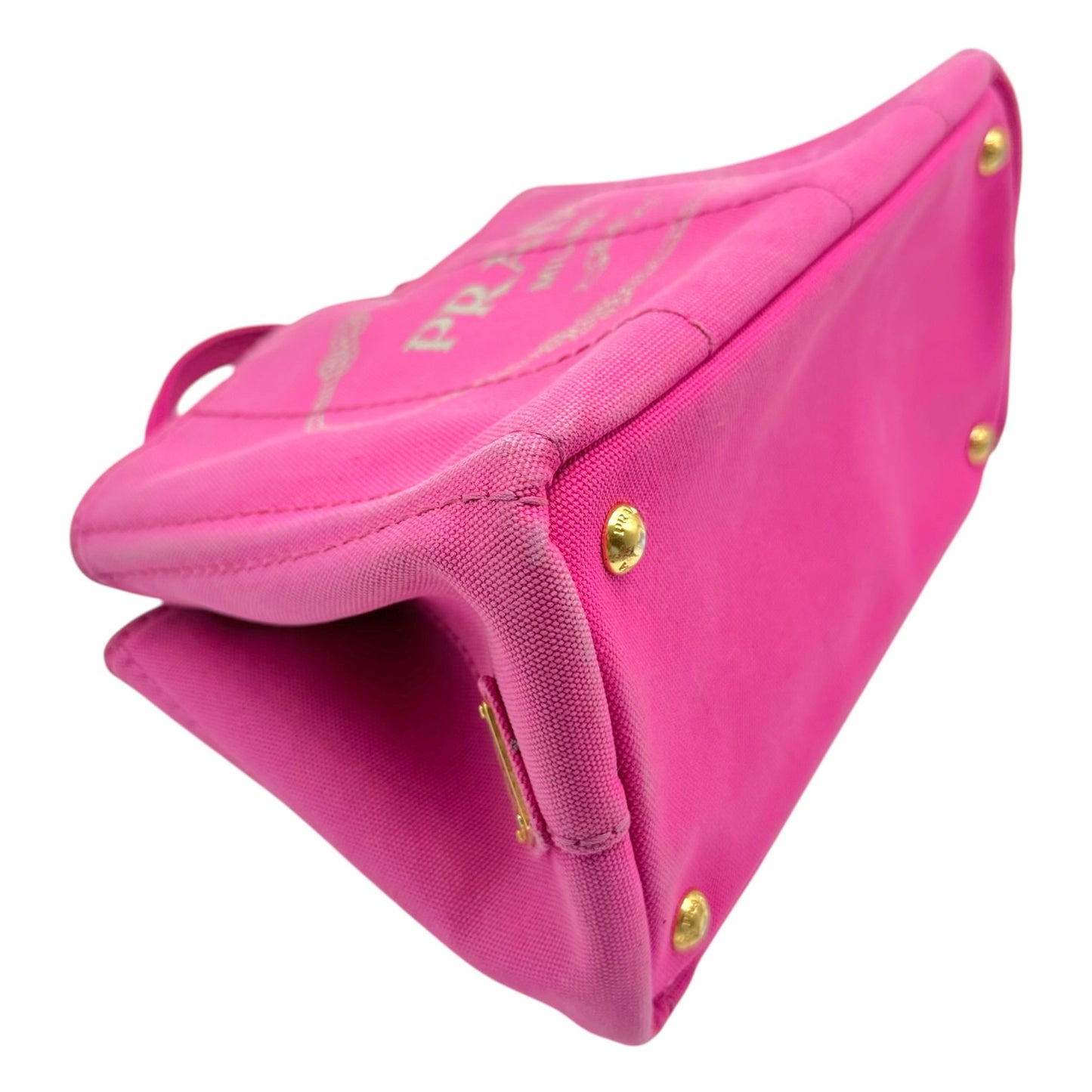 Prada Pink Canvas 2-Way Tote Bag