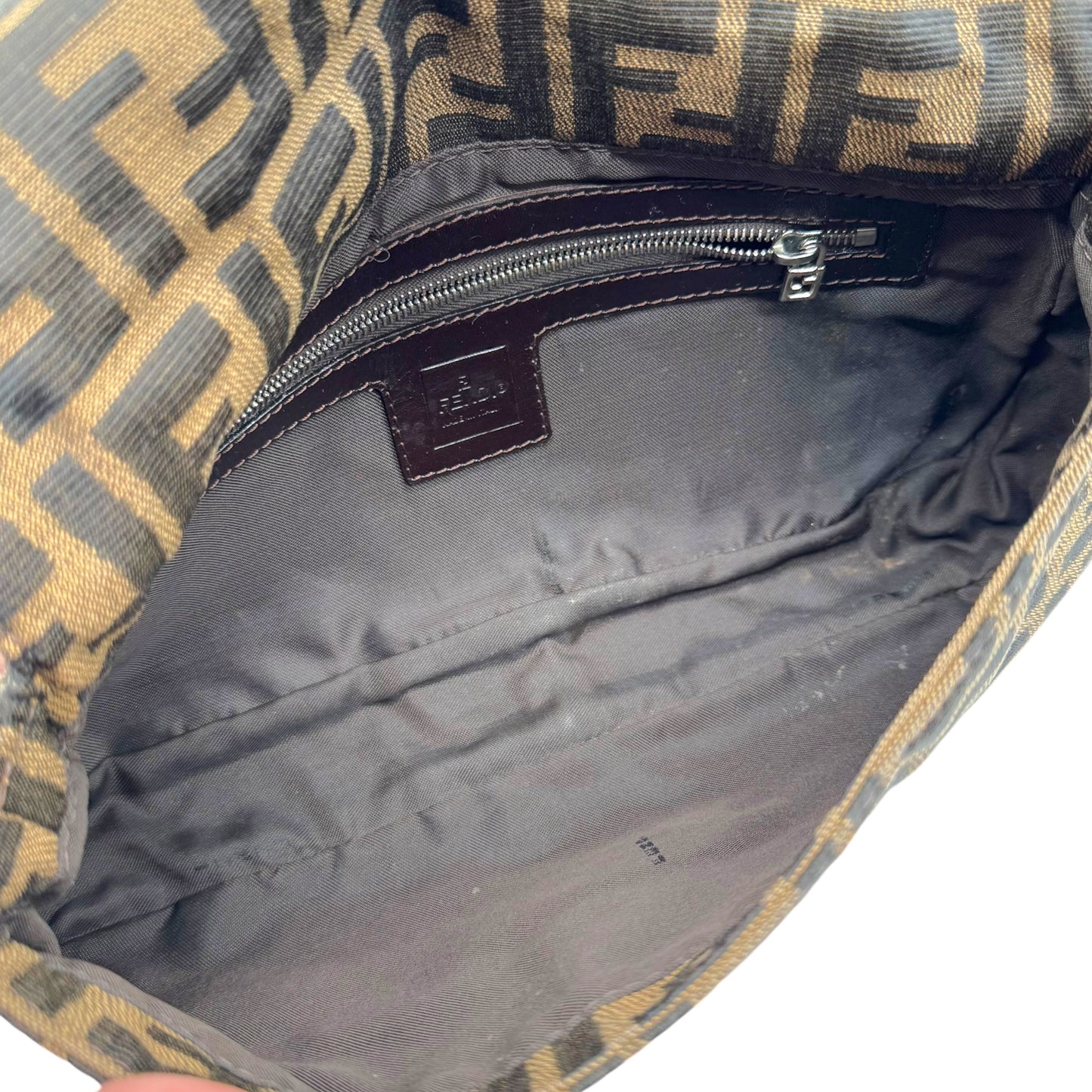 Fendi Brown Zucca Monogram Classic Baguette Bag - Outfit Repeater