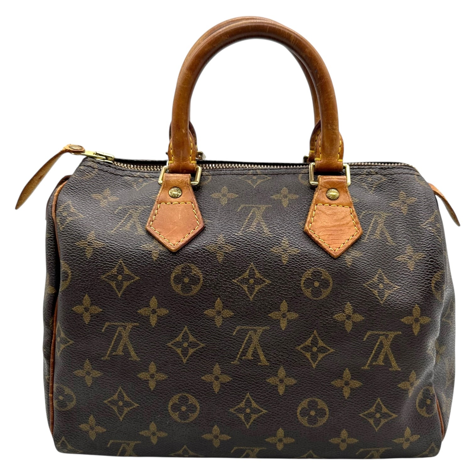 Louis Vuitton Brown Monogram Canvas Speedy 25 Bag - Outfit Repeater