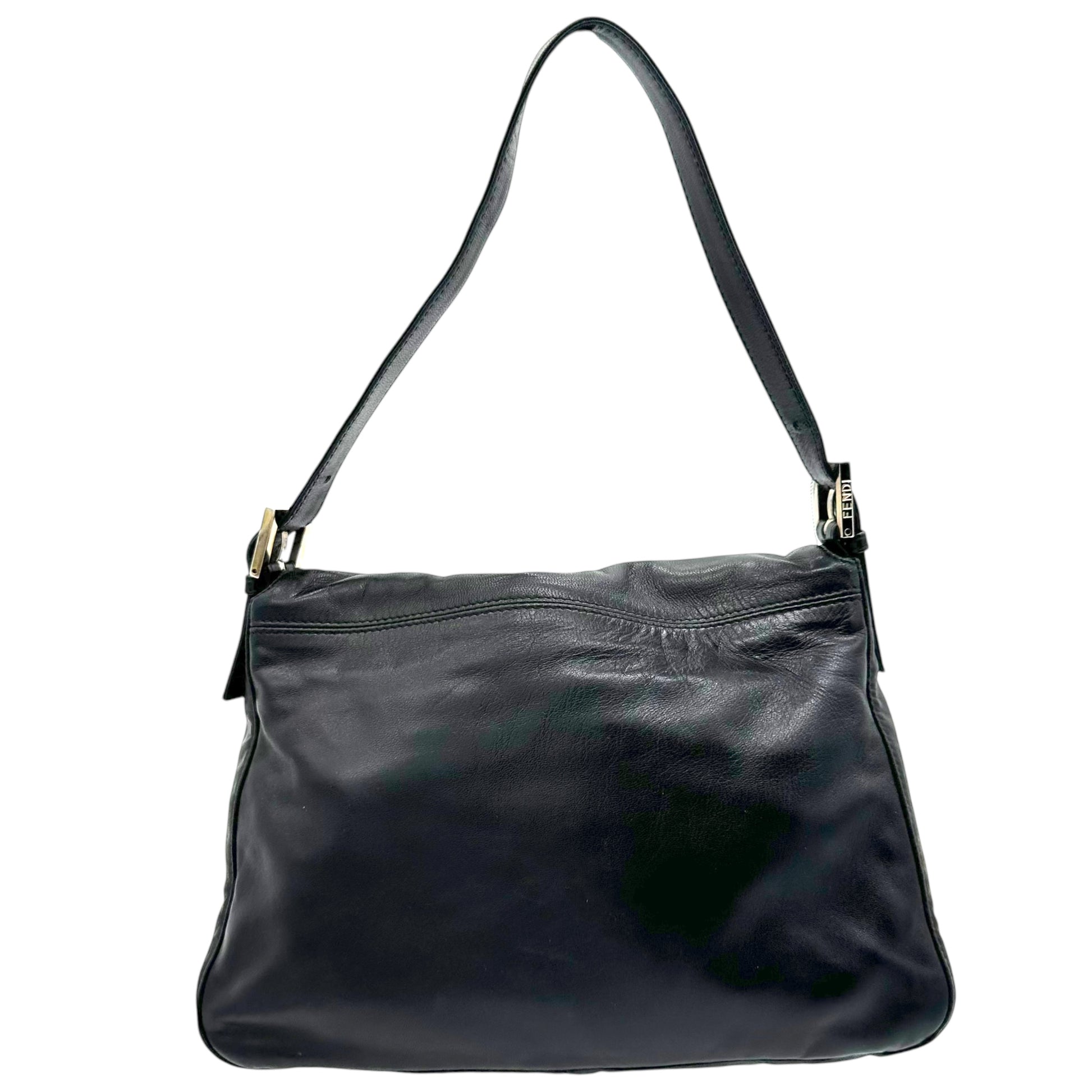 Fendi Black Leather & Stone Mama Baguette Bag - Outfit Repeater