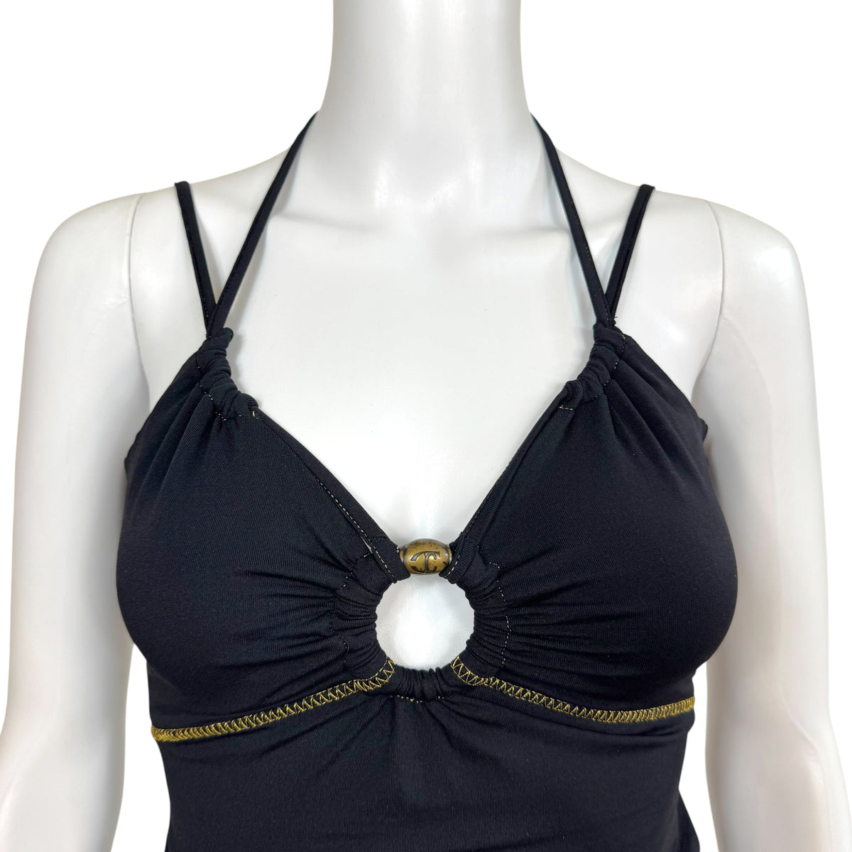 Just Cavalli Roberto Cavalli Black Halter Tank Top