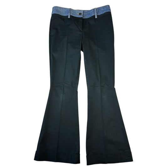 D&G Dolce & Gabbana Denim Waist Black Pants