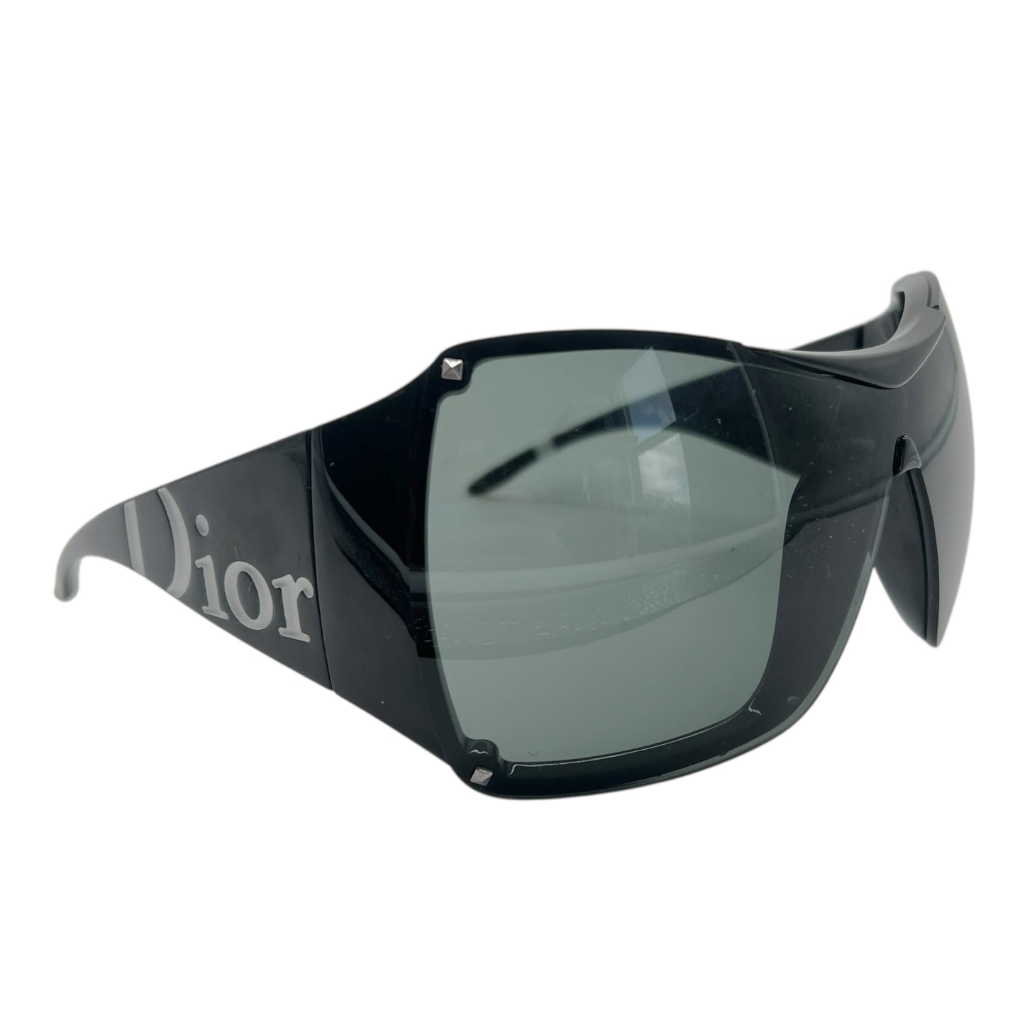 Christian Dior Black & White Overshine Logo Sunglasses - Outfit Repeater