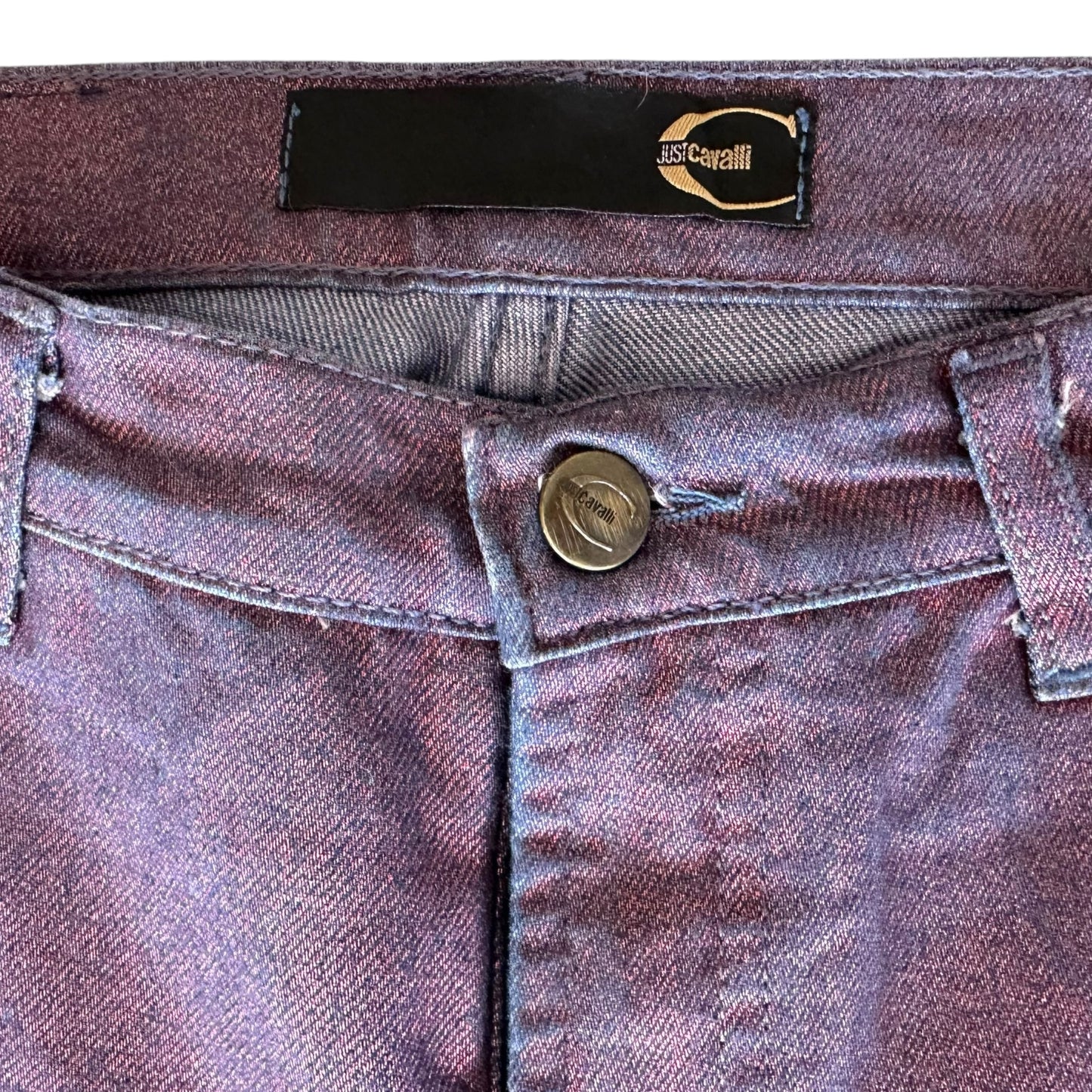 Just Cavalli by Roberto Cavalli Purple Iridescent Jeans