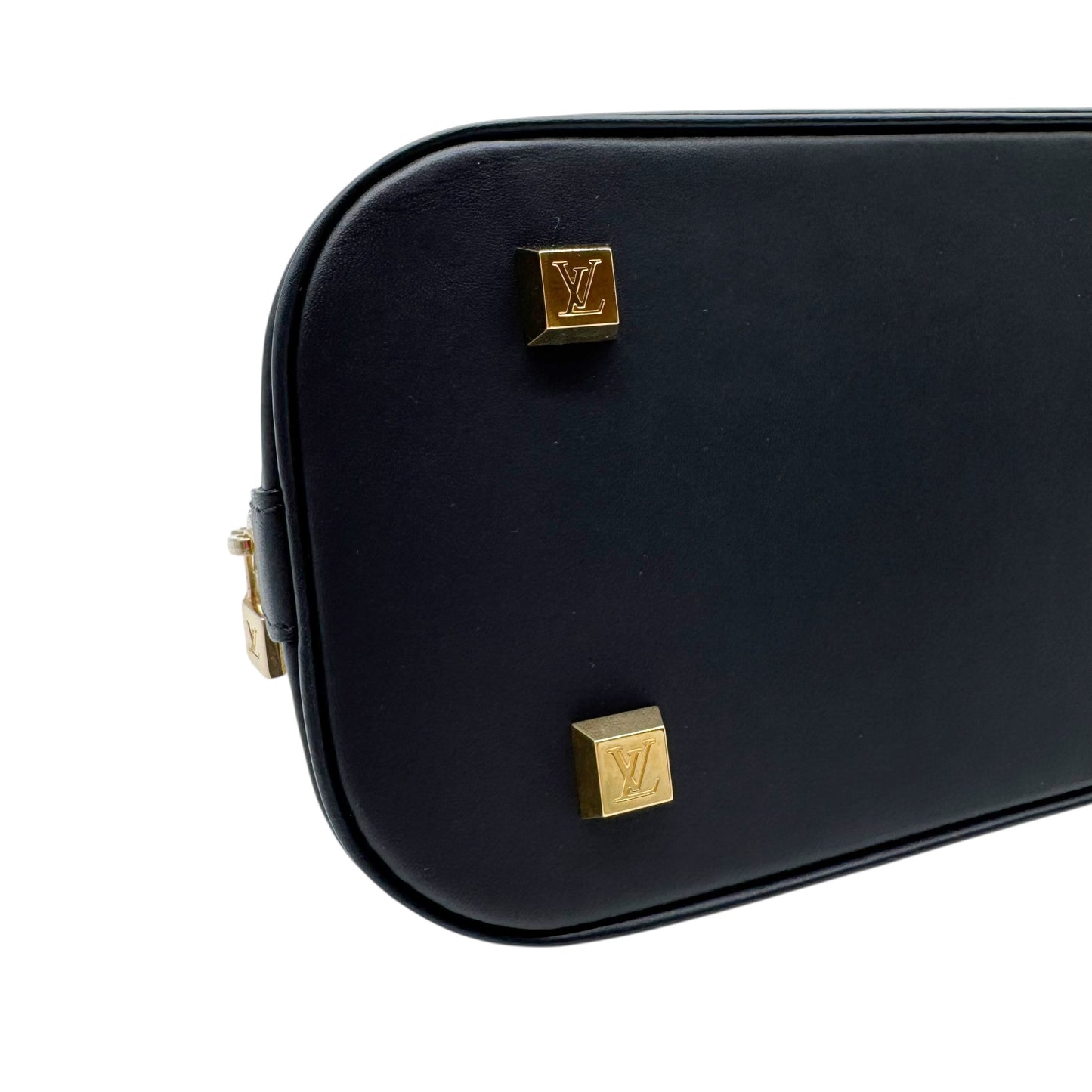 Louis Vuitton Navy Blue Lin Monogram East West Alma Bag