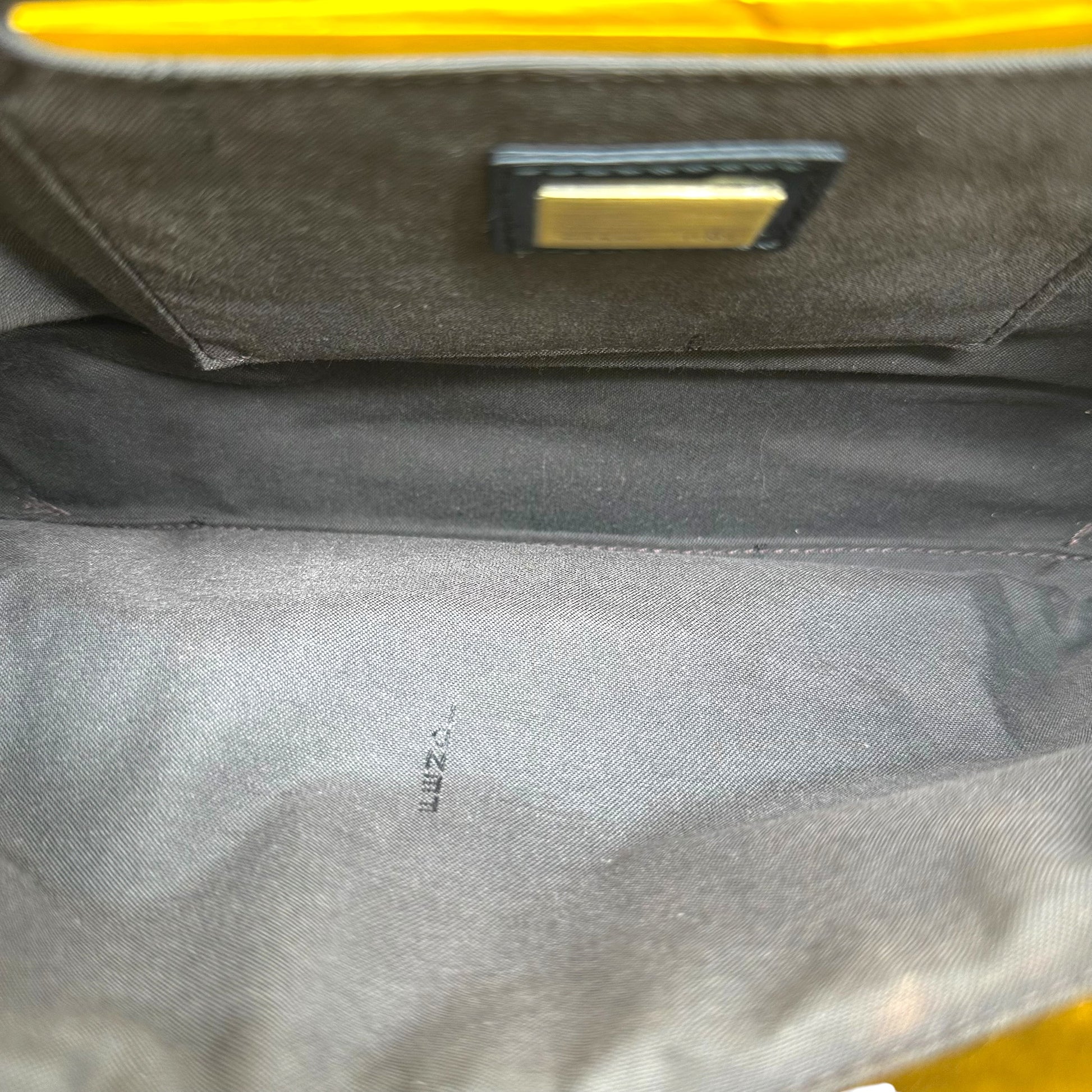 Fendi B Bag Tan Black Striped Velvet Zebra Ponyhair