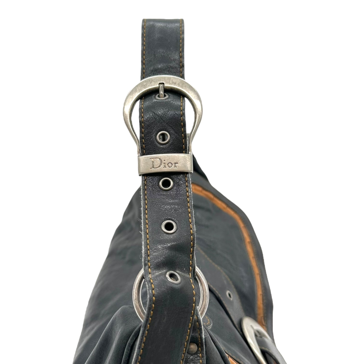 Christian Dior Black Gaucho Saddle Shoulder Bag - Outfit Repeater