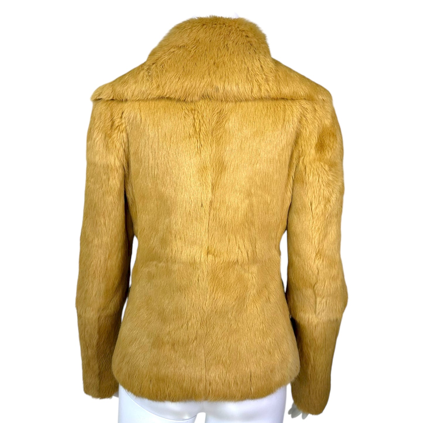 Dolce & Gabbana Yellow-Beige Rabbit Fur Jacket - Outfit Repeater