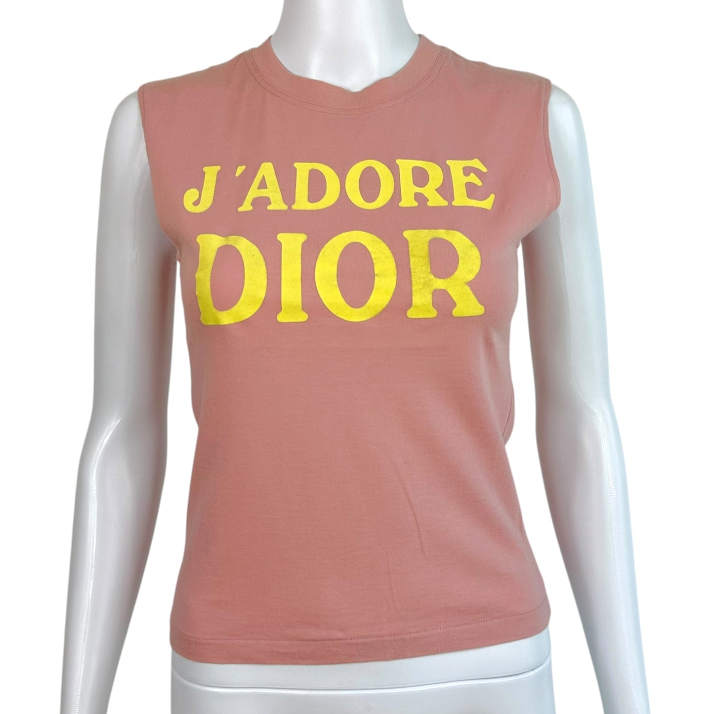 Christian Dior S/S 2002 Light Pink & Yellow J'Adore Dior Tank