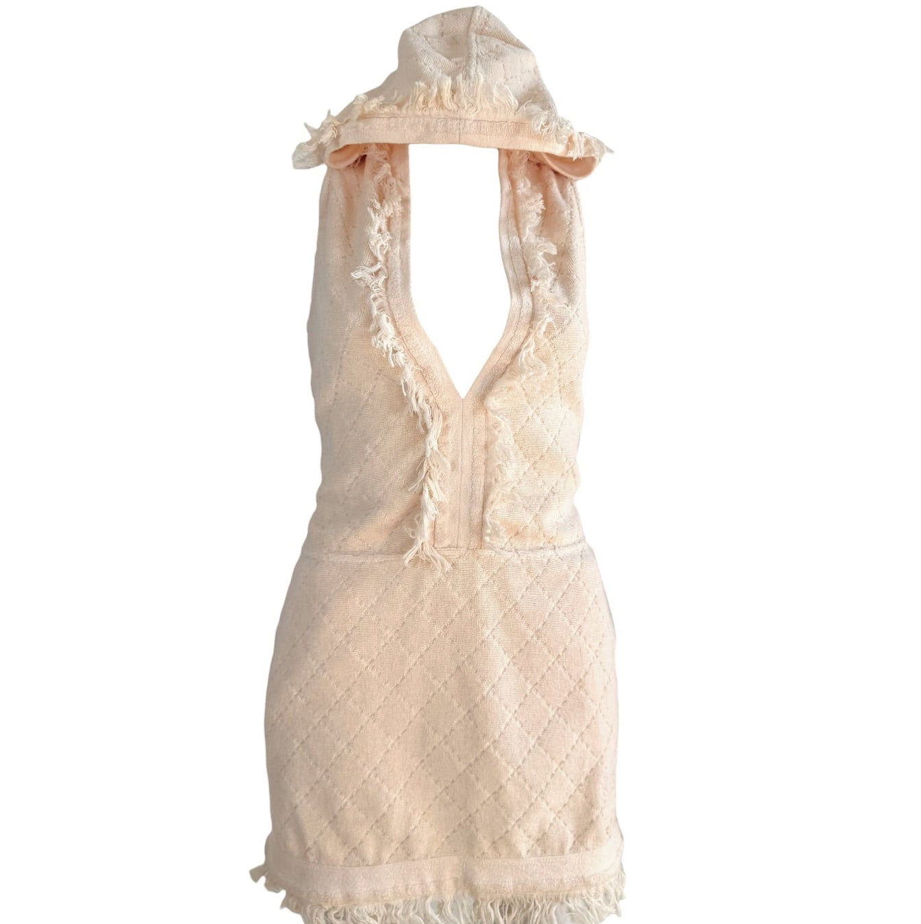 Chanel Light Pink Sleeveless Hooded Mini Dress