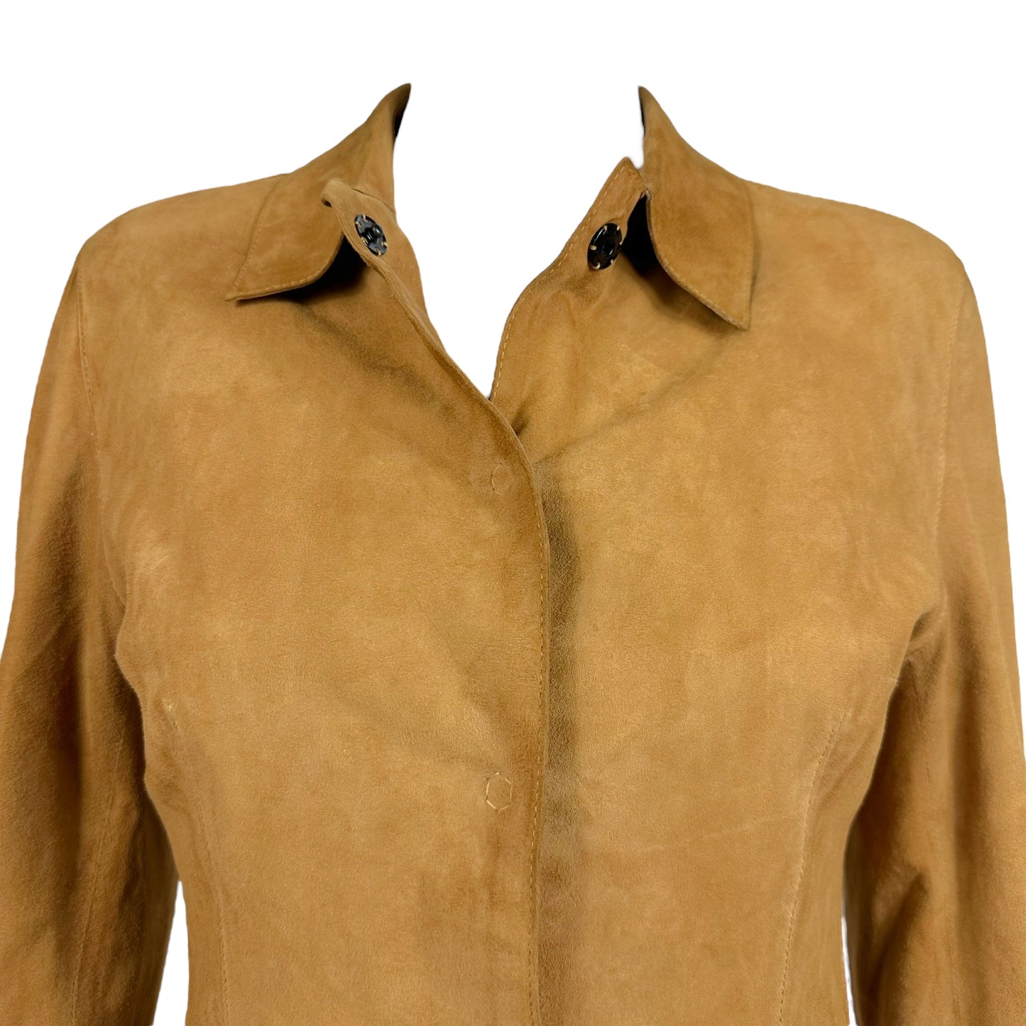 Dolce & Gabbana Tan Suede Snap Button Jacket