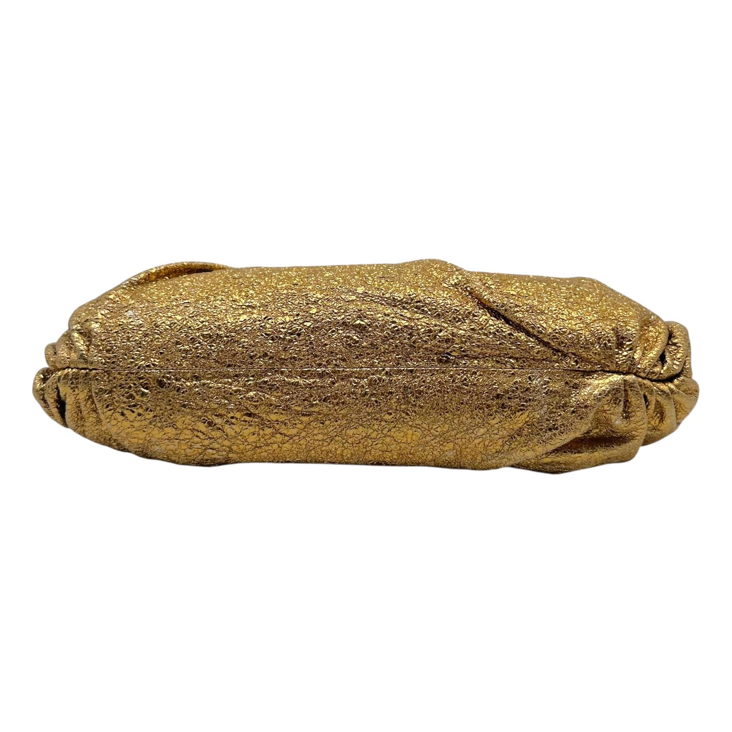 Chanel Gold Crinkled Leather Clutch Bag 2006-08