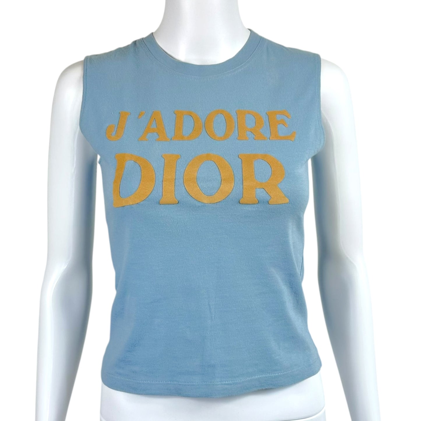 Christian Dior Light Blue & Beige J'Adore Dior Tank Top