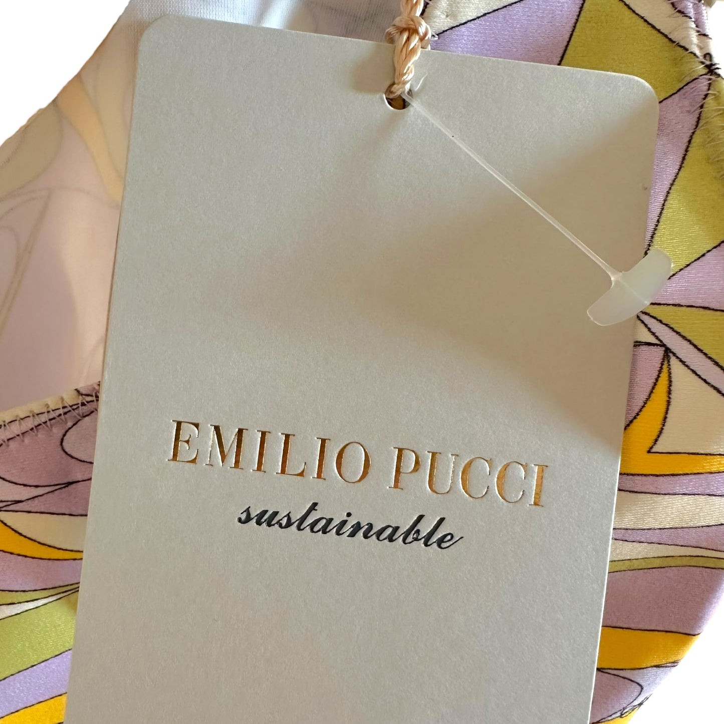 Emilio Pucci Purple Yellow & Green Printed Crop Tank NEW