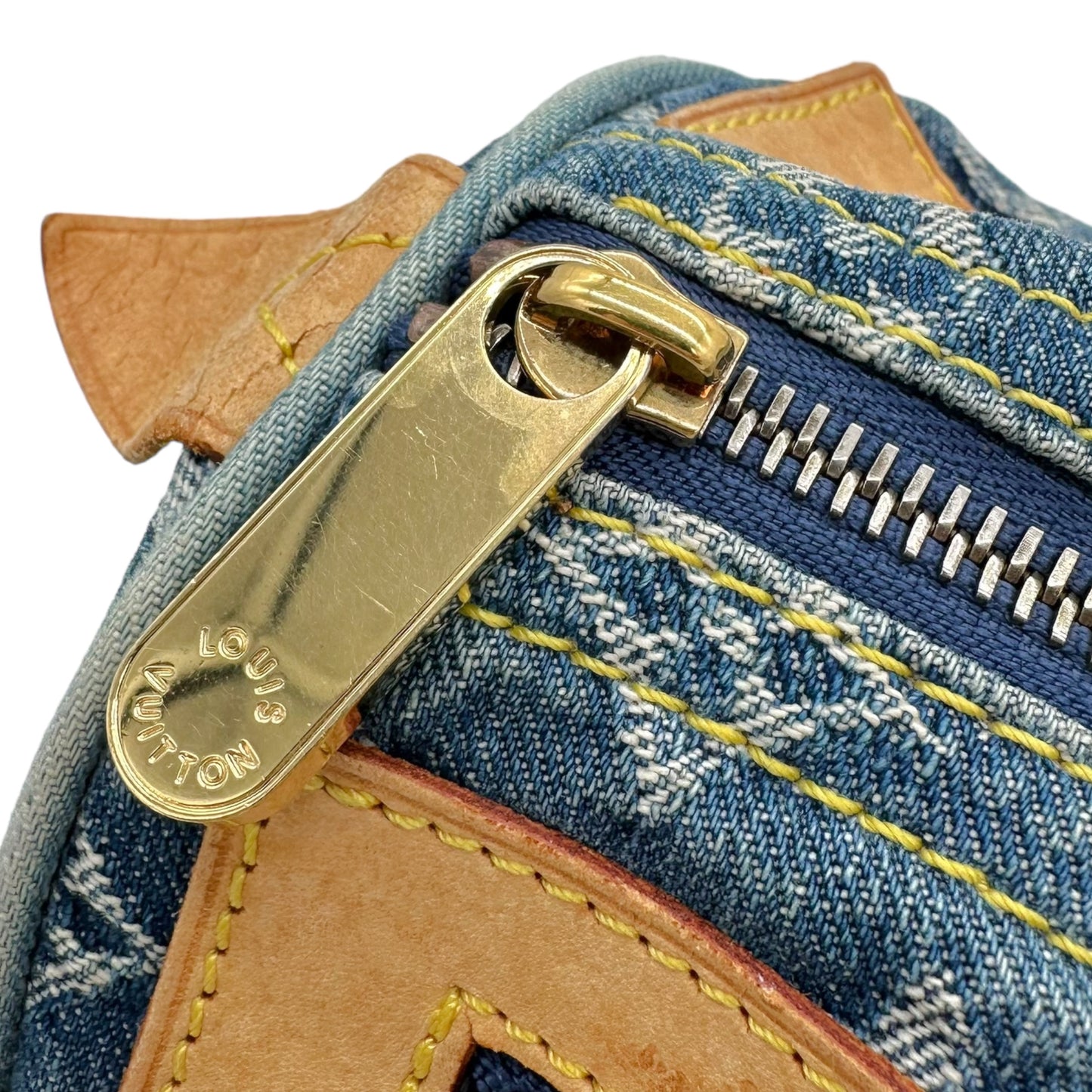 Louis Vuitton Blue Denim Speedy 25 Bag - Outfit Repeater