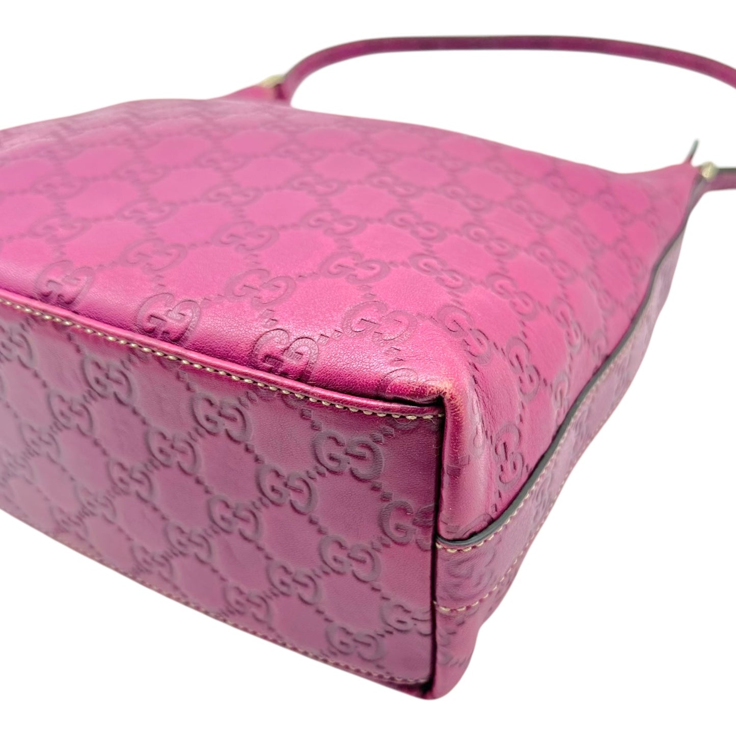 Gucci Shoulder Bag Plum Purple Guccissima Leather