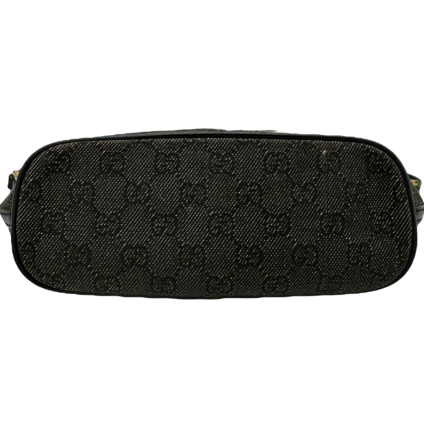 Gucci Gray Denim Monogram Pochette Boat Bag