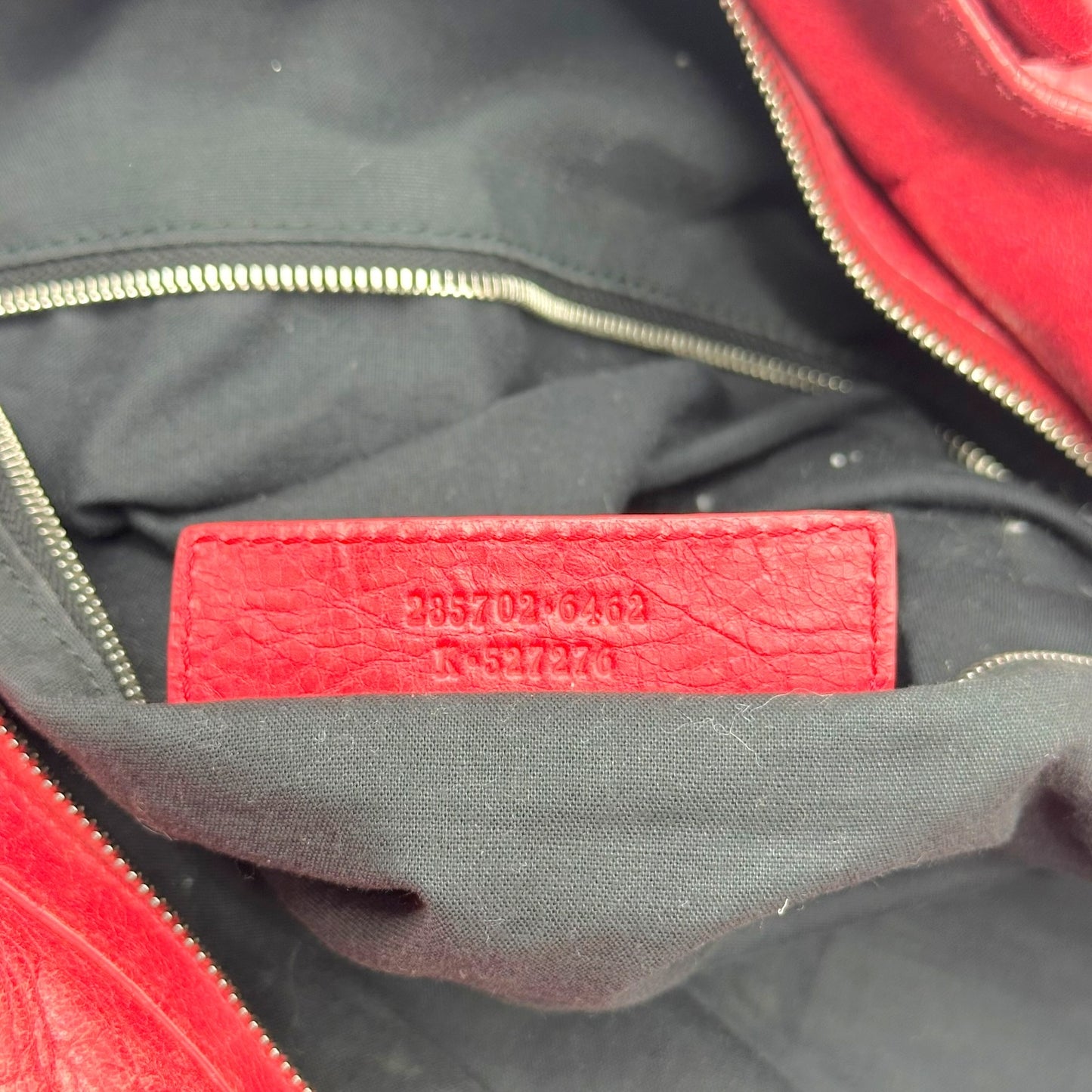 Balenciaga Red Leather City Small 2-Way Duffle Bag