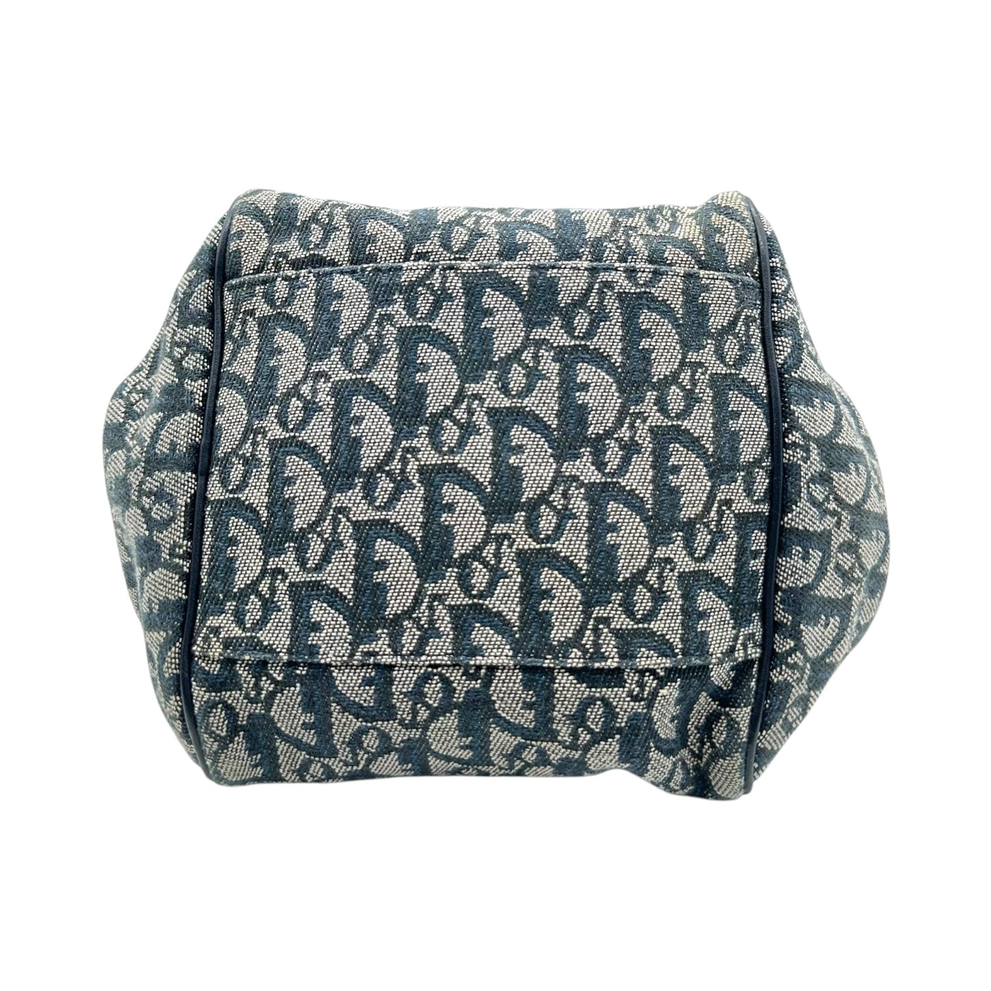Christian Dior Navy Blue Trotter Monogram Mini Bowler Bag