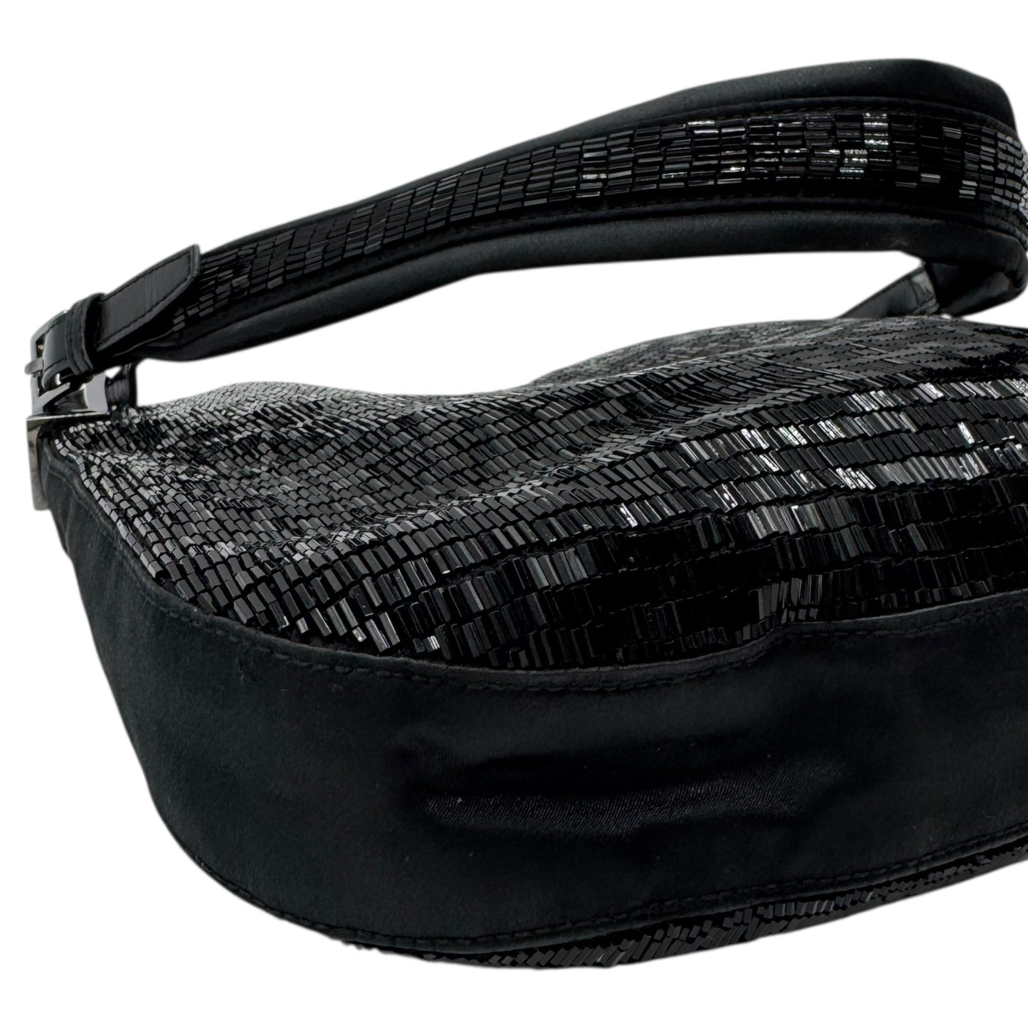 Gucci by Tom Ford 90's Black Glass Beaded Shoulder Bag RARE - Outfit Repeater