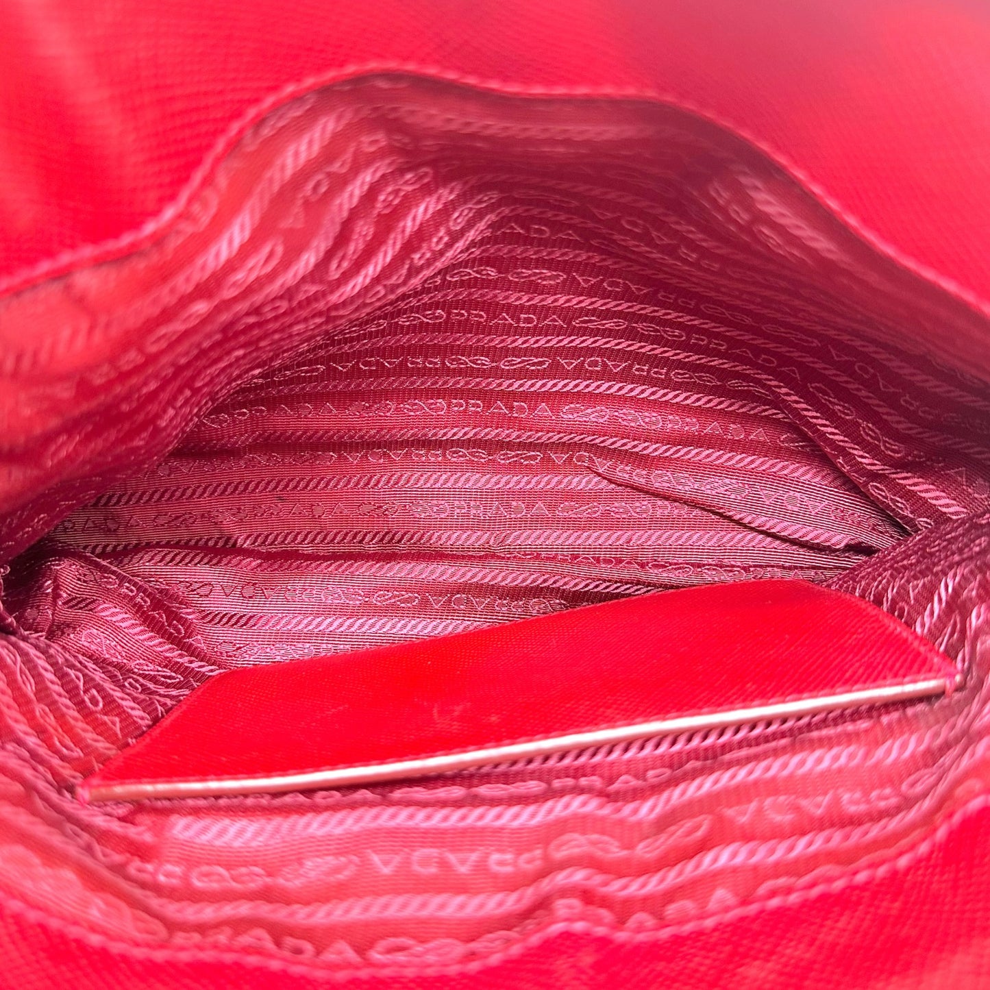 Prada Red Saffiano Leather 2-Way Shoulder Bag