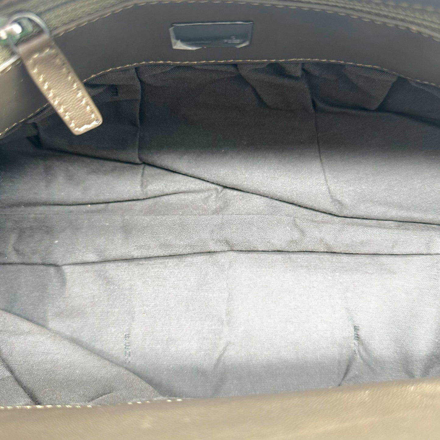 Fendi Brown Leather Convertible To You Clutch / Shoulder Bag