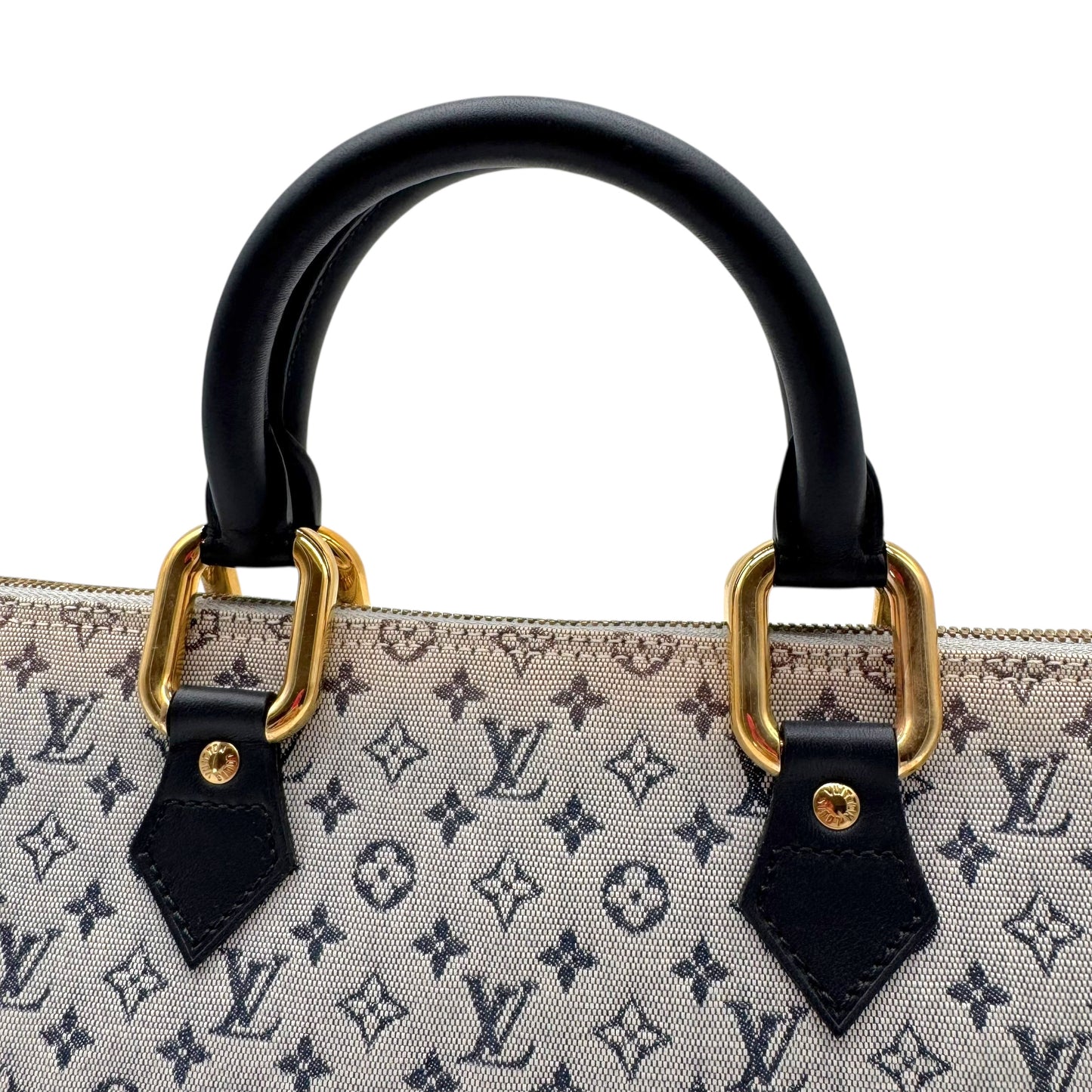 Louis Vuitton Navy Blue Lin Monogram East West Alma Bag