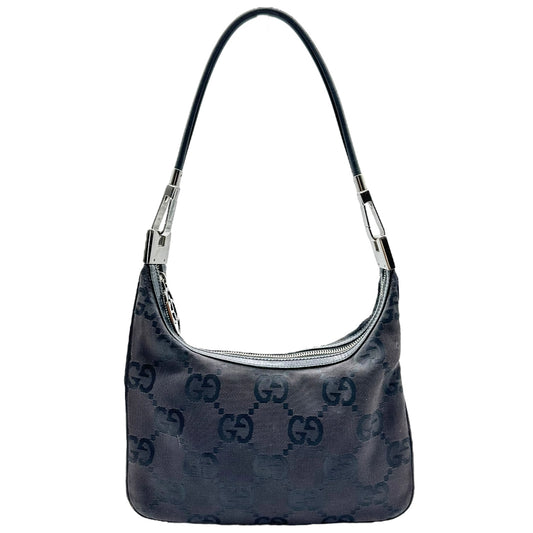 Gucci Black XL Monogram Canvas Shoulder Bag