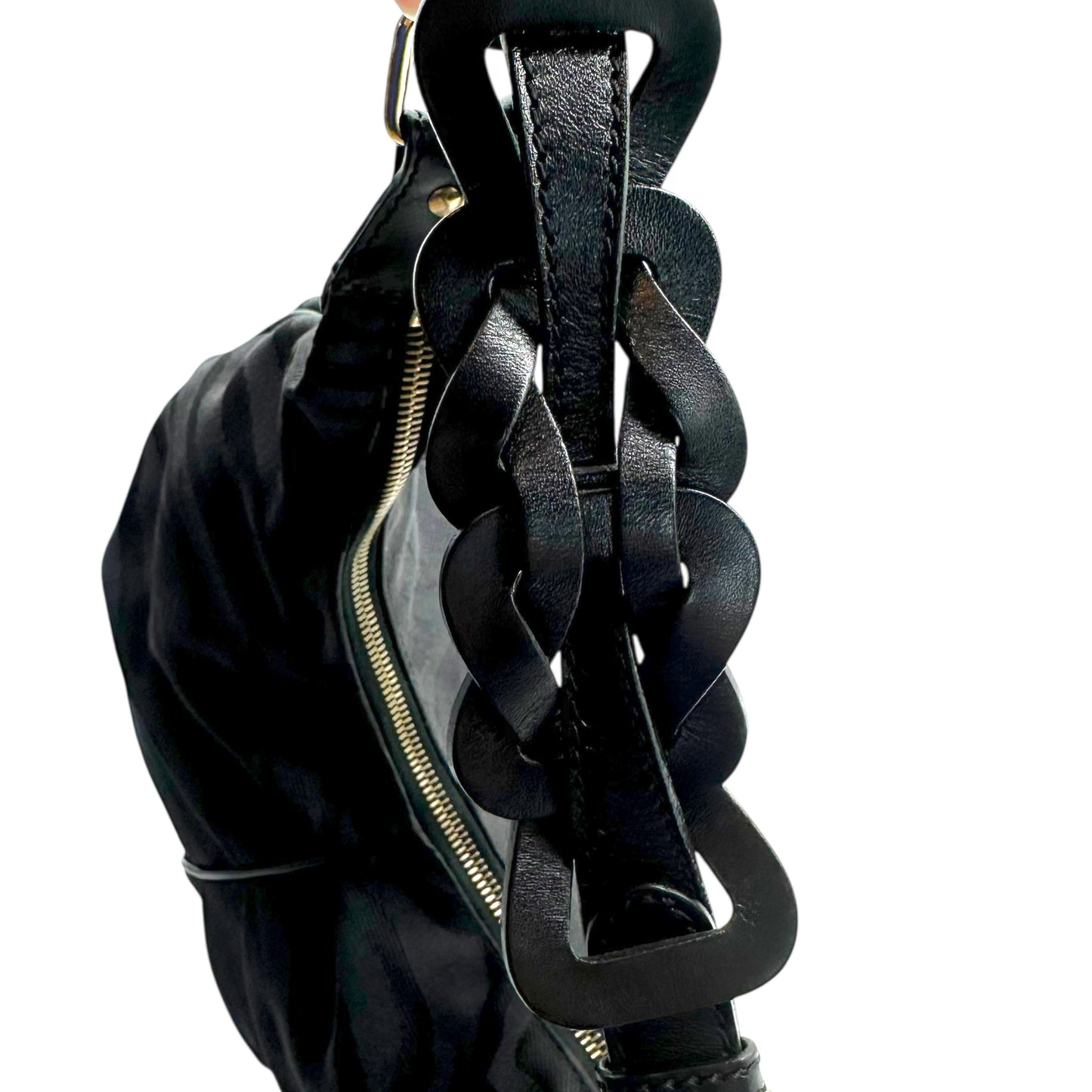 Fendi Black Zebra Print Shoulder Bag