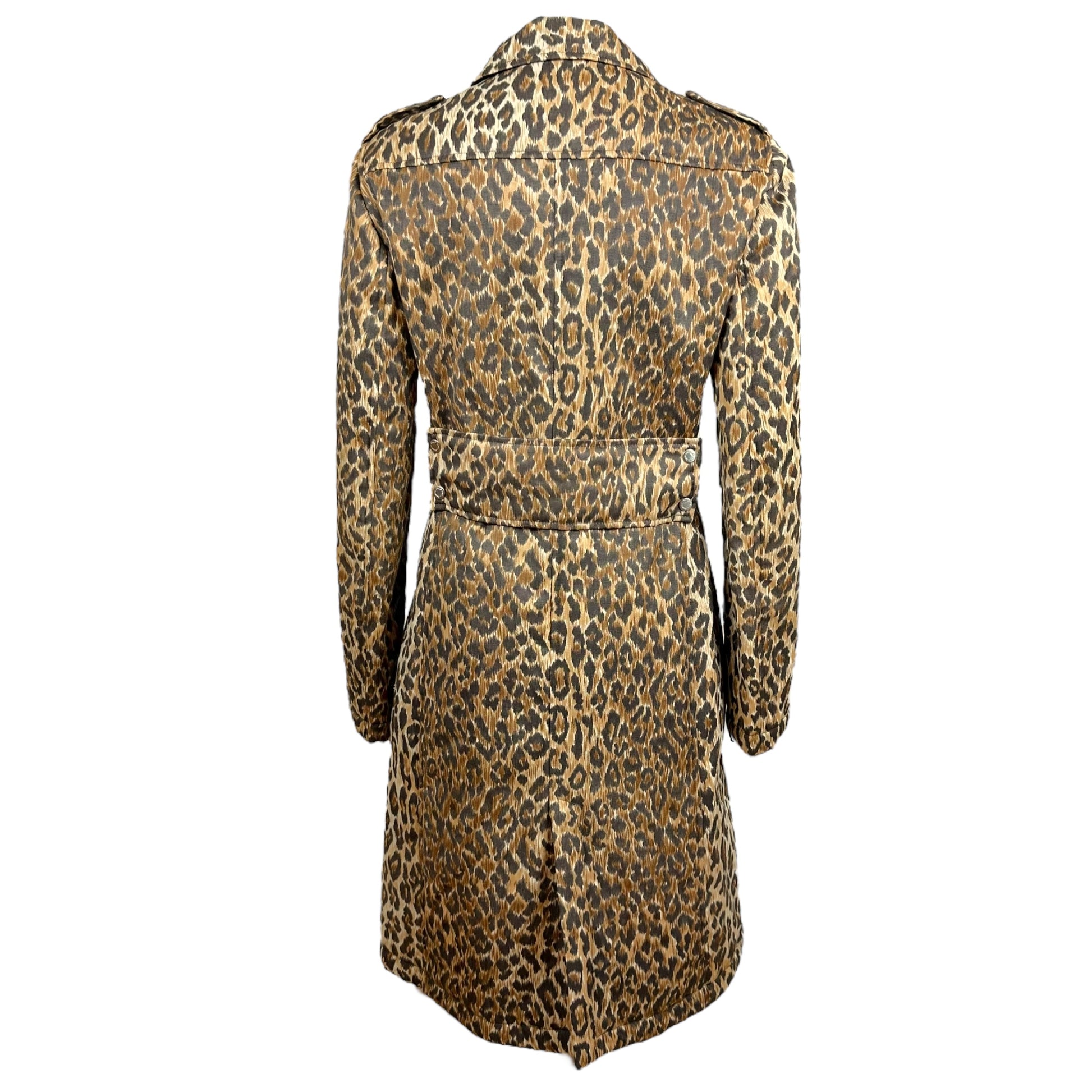 D&G Dolce & Gabbana Leoprad Print Nylon Trench Coat - Outfit Repeater