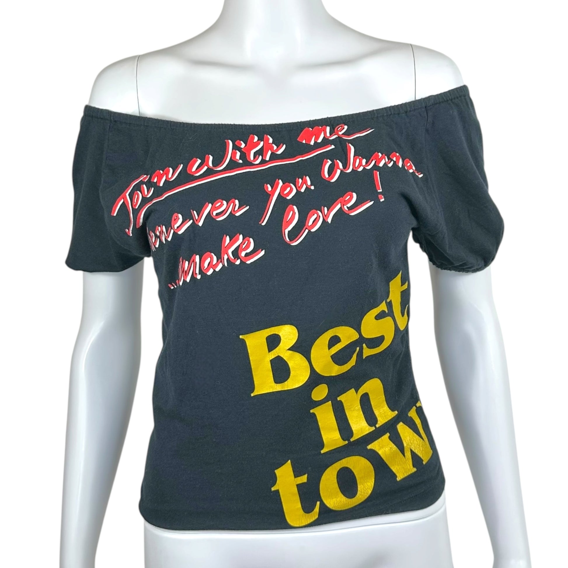 Dolce & Gabbana Black Graphic T-Shirt With Lace Back