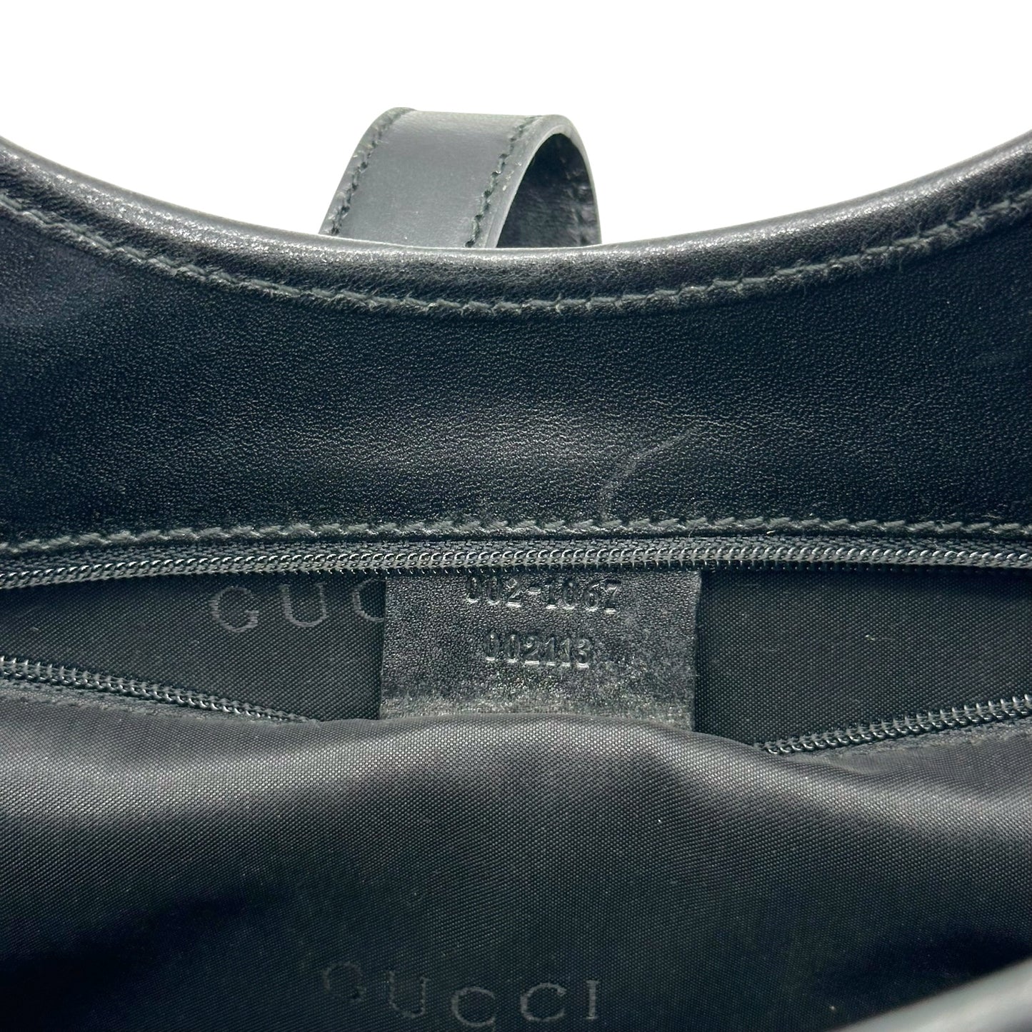 Gucci Black Monogram Jackie Bag