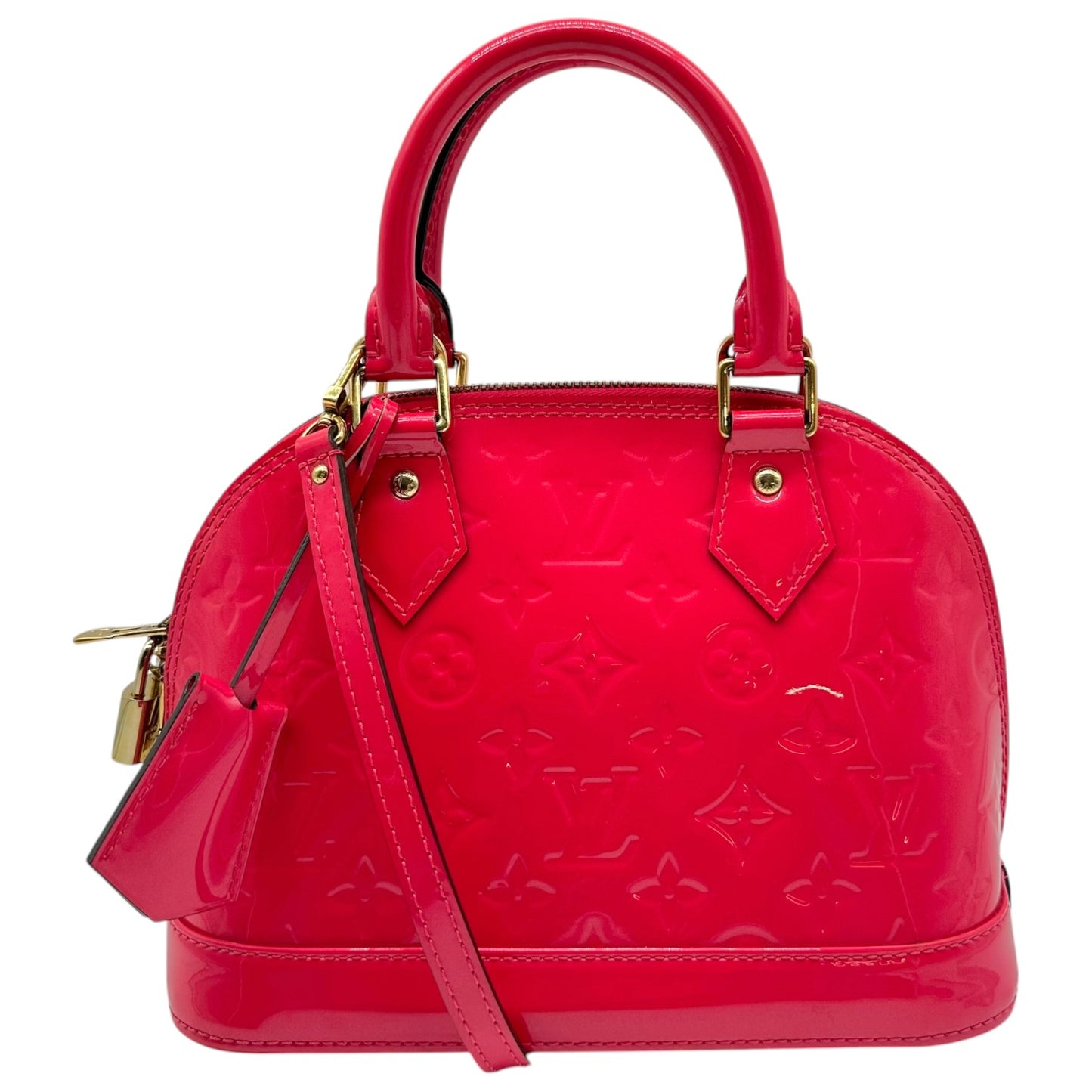 Louis Vuitton Hot Pink Vernis Patent Monogram Alma BB 2-Way Bag