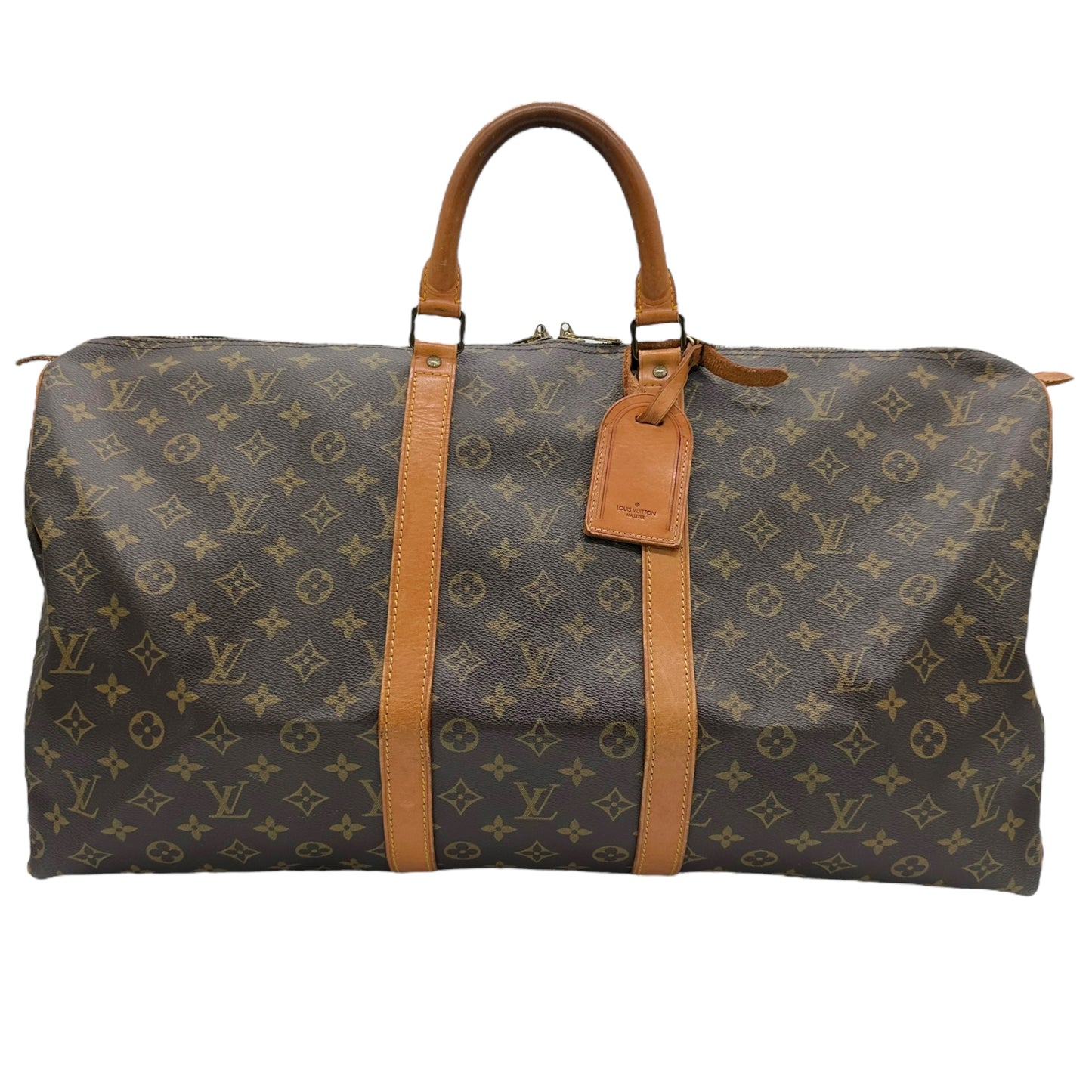Louis Vuitton Brown Monogram Keepall 55 Duffle Bag - Outfit Repeater