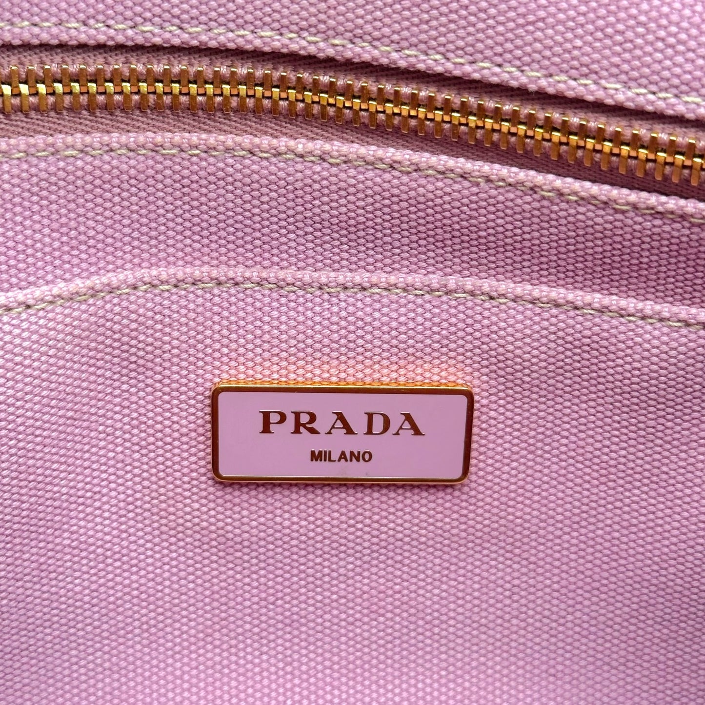Prada Light Pink Mini Canapa Tote Bag
