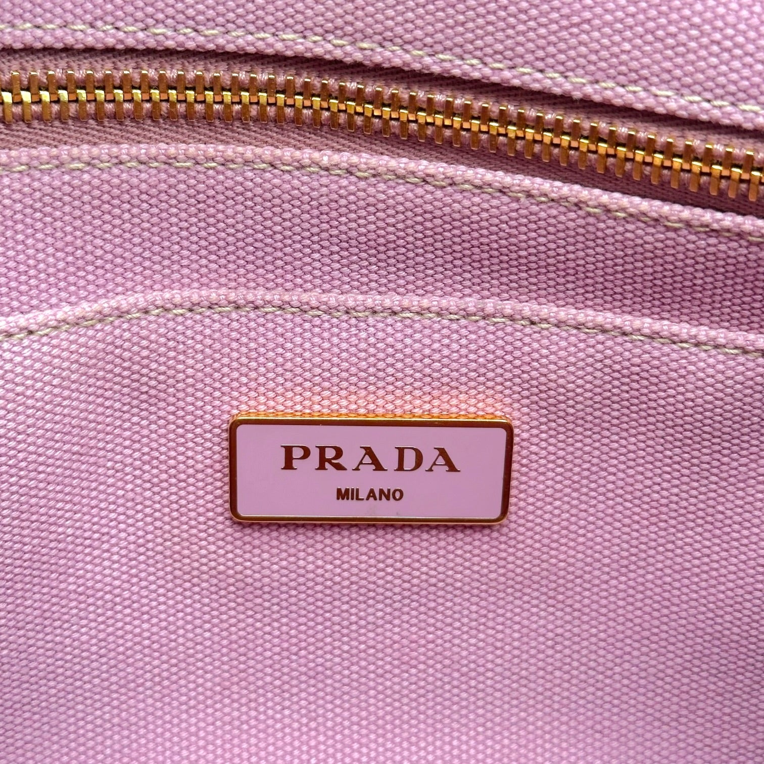 Prada Light Pink Mini Canapa Tote Bag