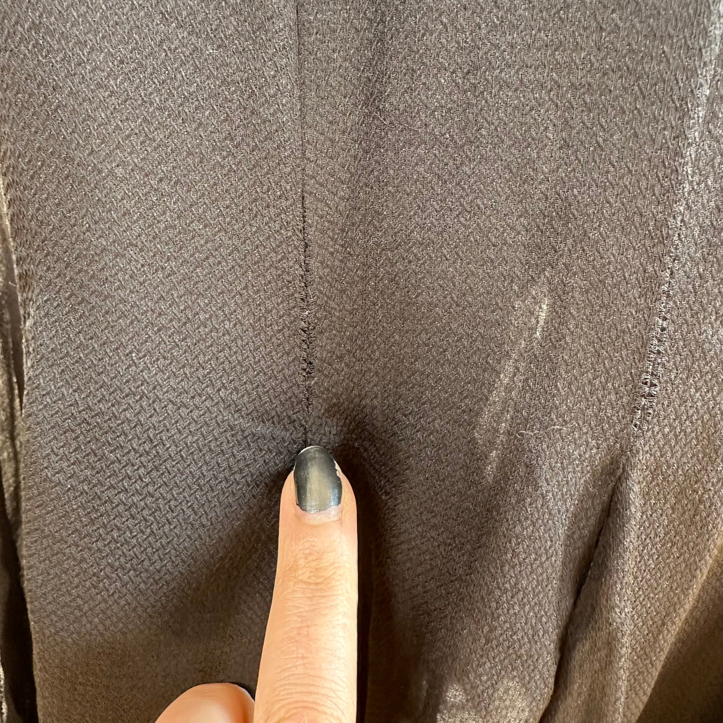 Chanel Black Silk Asymmetrical Hem Midi Skirt