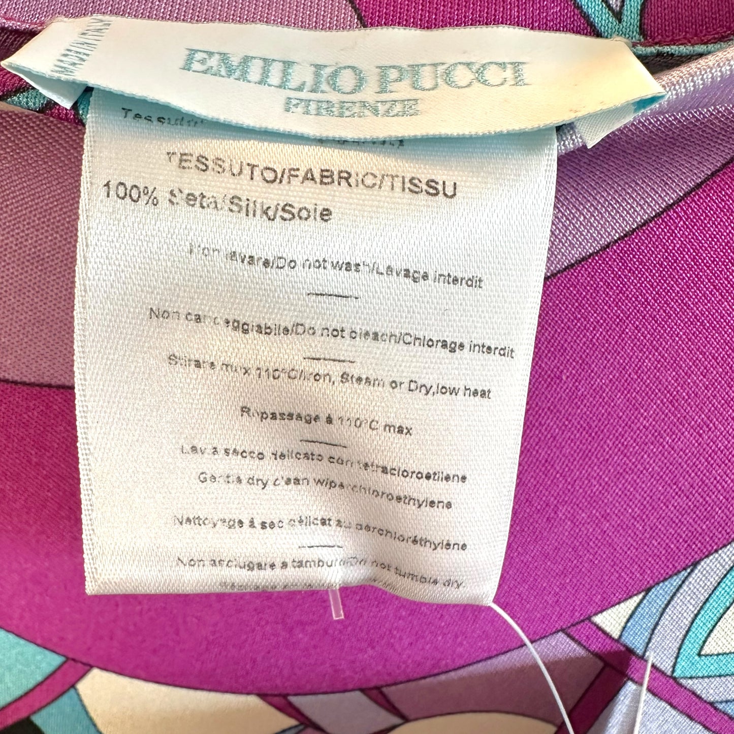 Emilio Pucci Silk Knit Midi Skirt Purple Blue Print