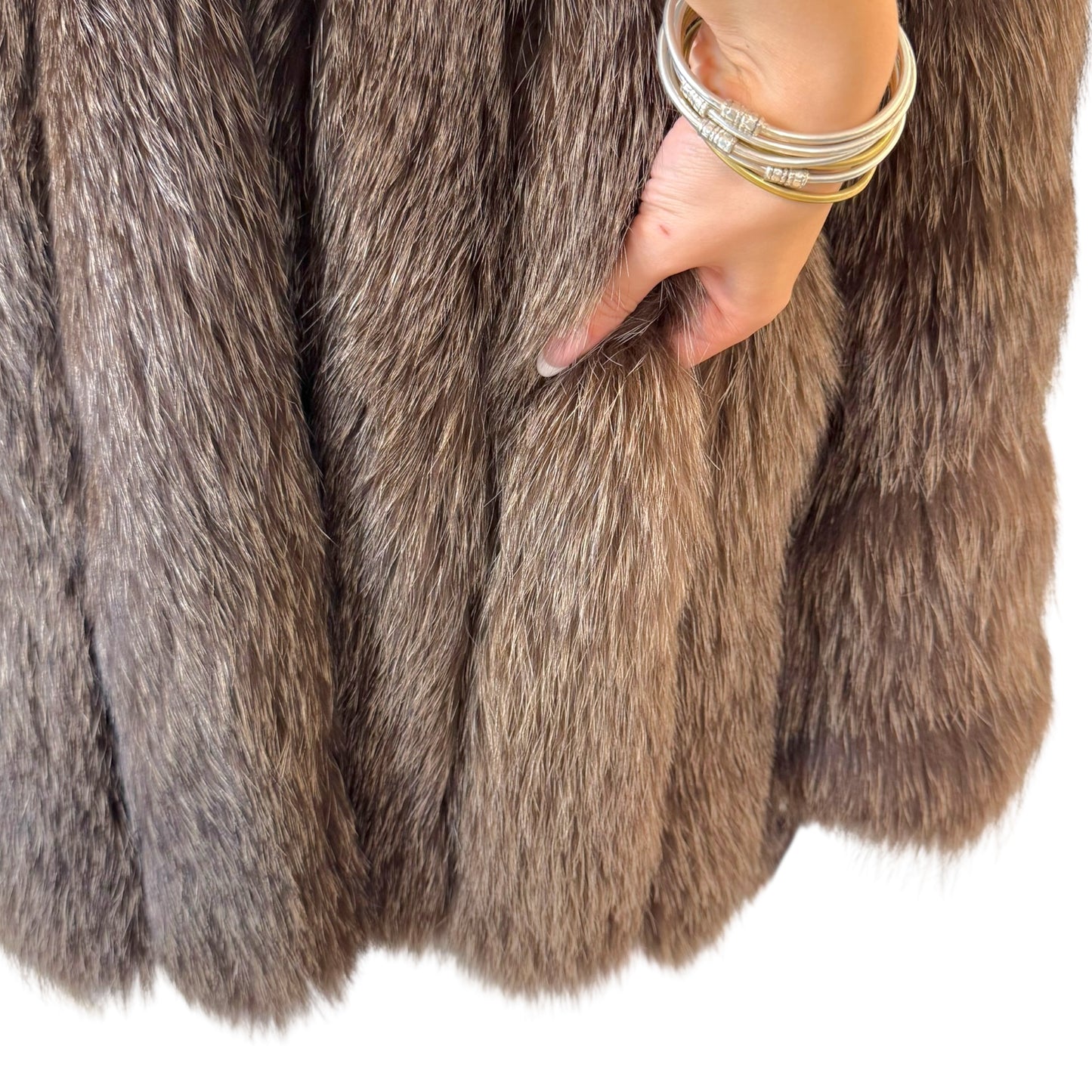 Vintage Saga Brown Fox Fur Coat