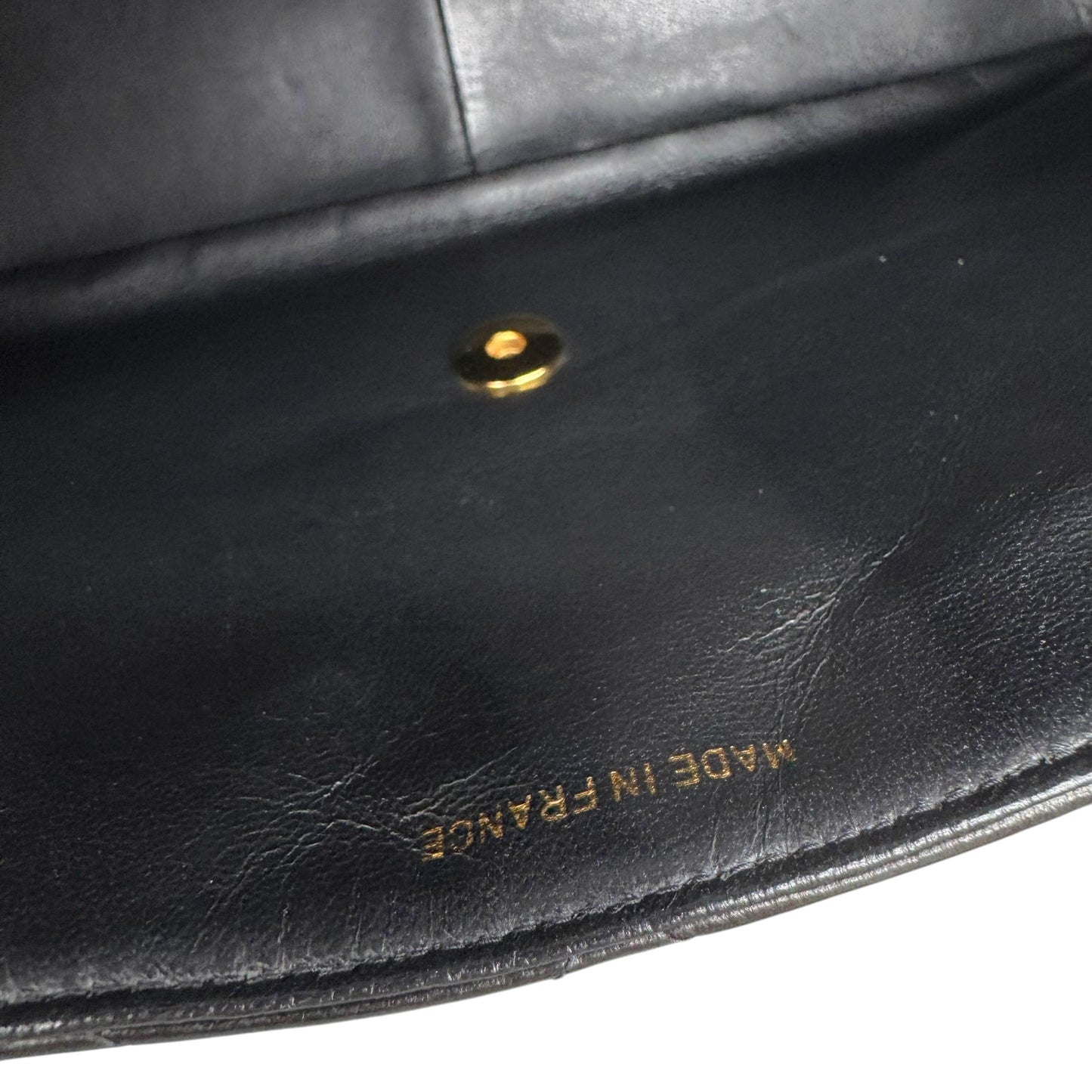 Chanel Black Lambskin Matelasse Jumbo Classic Flap Bag