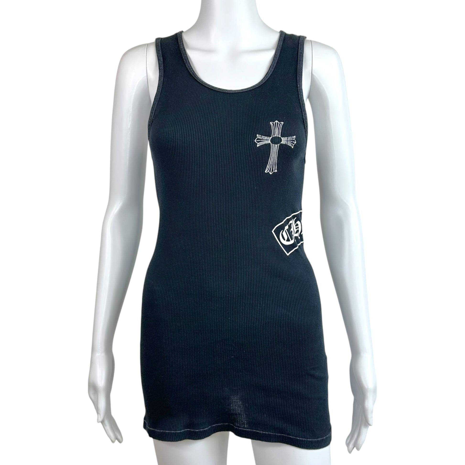 Chrome Hearts Black Cross Logo Tank Top