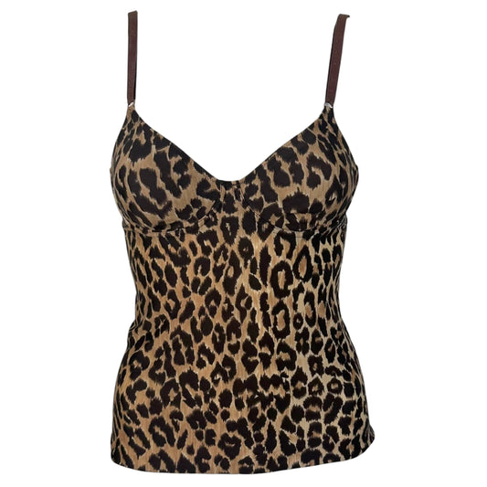 D&G Dolce & Gabbana Leopard Print Bustier Top - Outfit Repeater