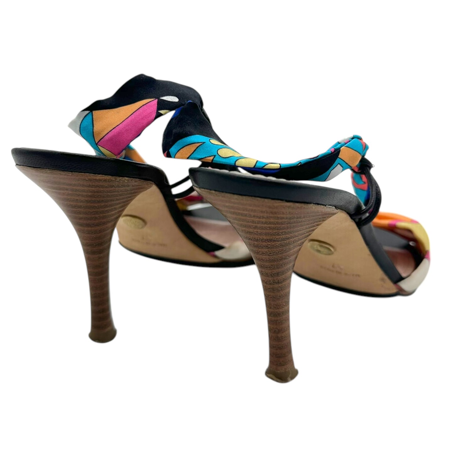 Emilio Pucci Printed Silk Heels