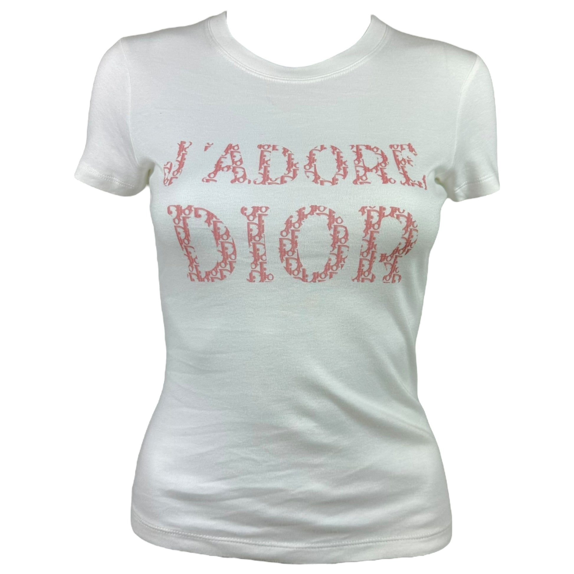 Dior S/S 2004 J'adore Dior Pink Monogram T-Shirt - Outfit Repeater