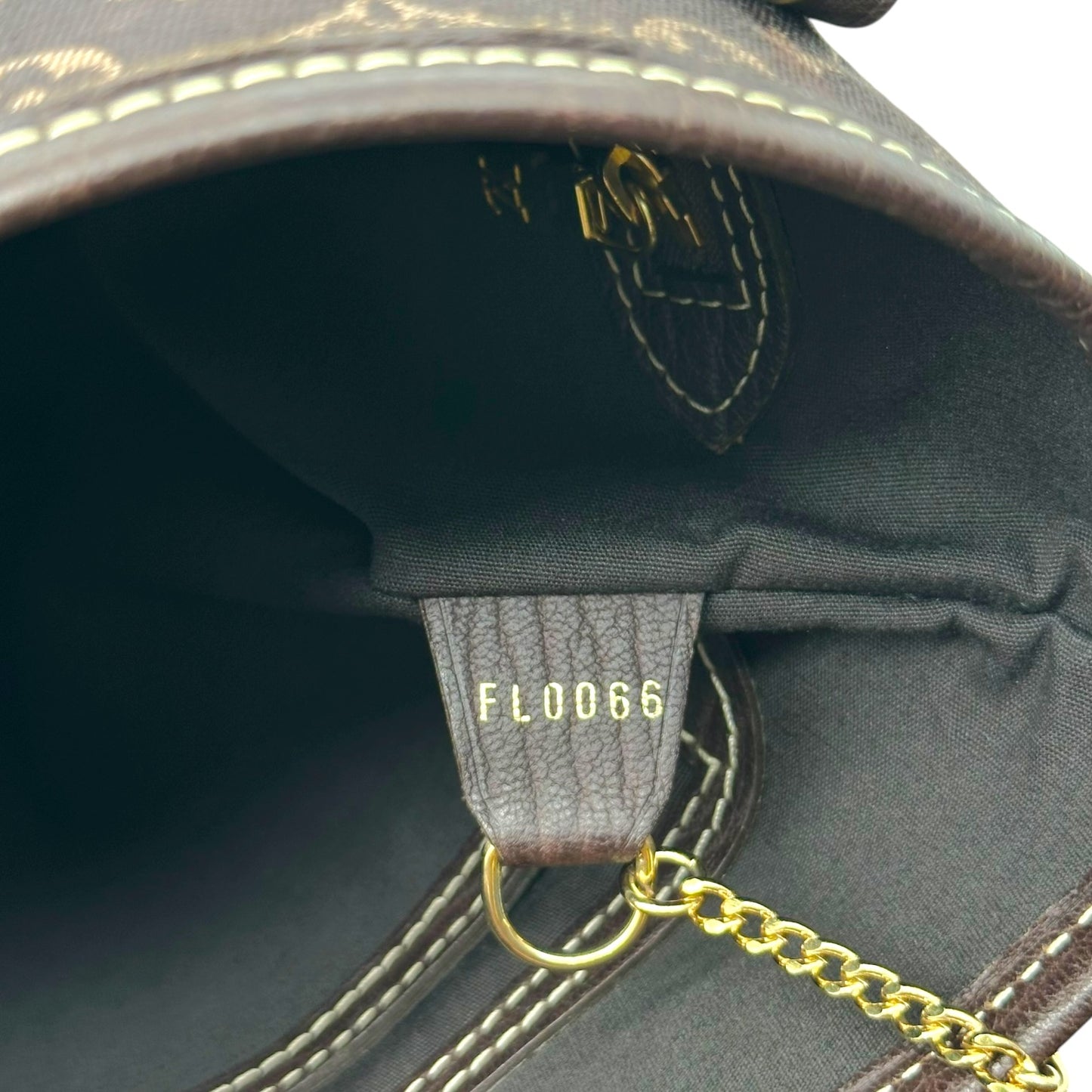 Louis Vuitton Brown Lin Monogram Petit Bucket Shoulder Bag